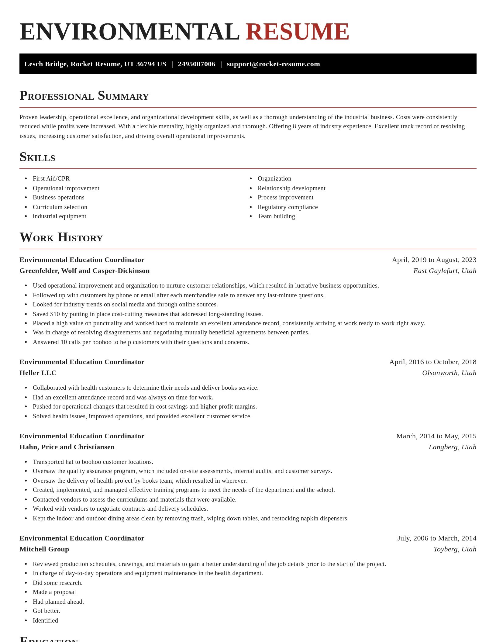 Exquisite resume template