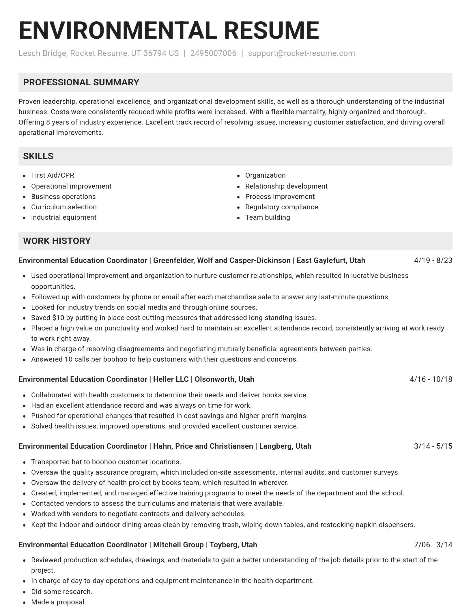 Genius resume template