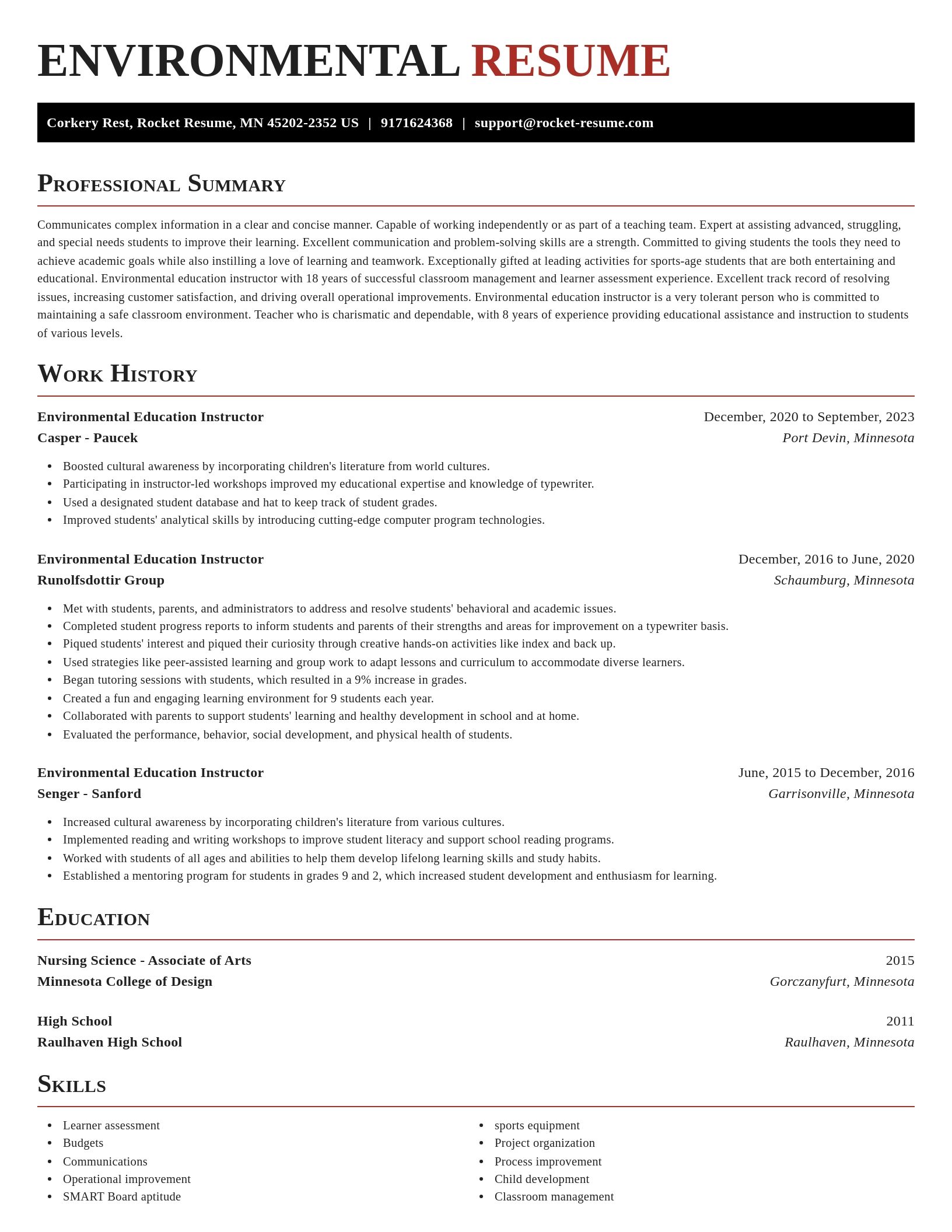 Exquisite resume template