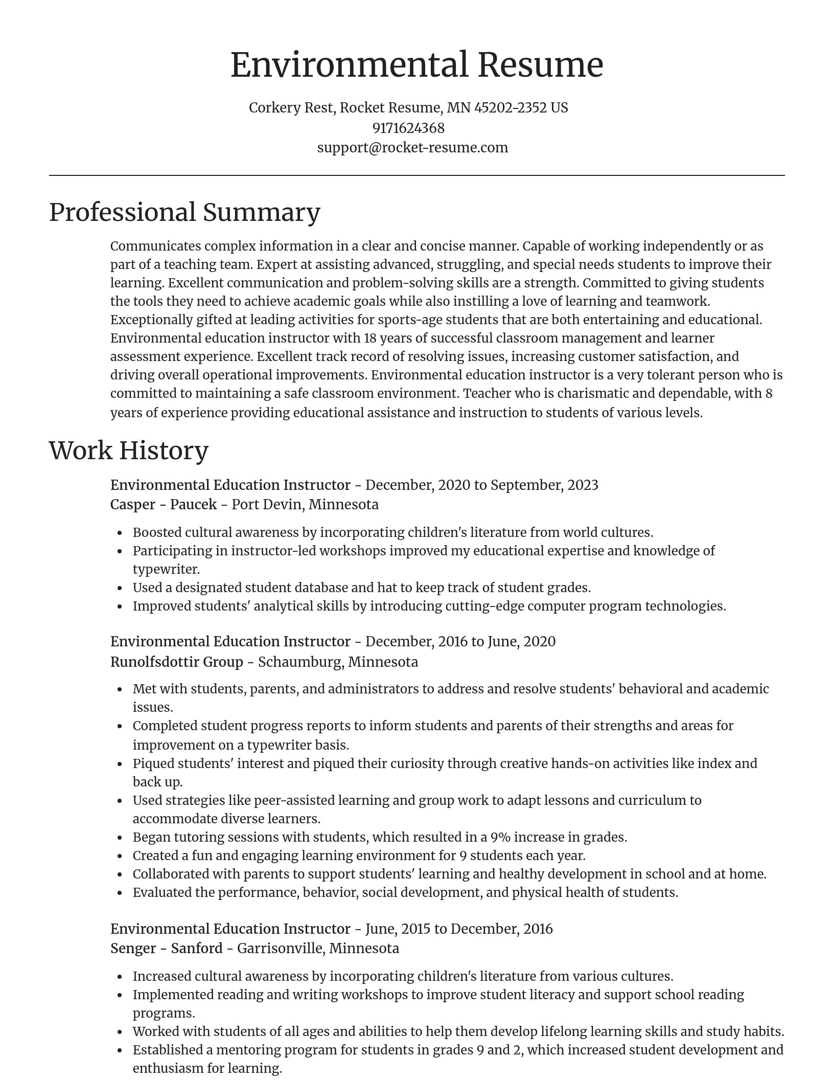 Focal Point resume template