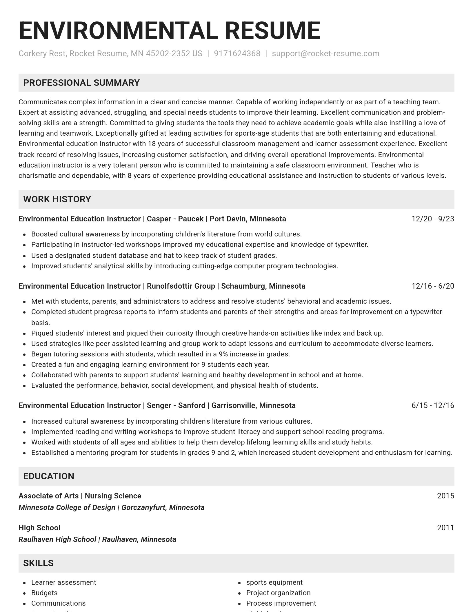 Genius resume template