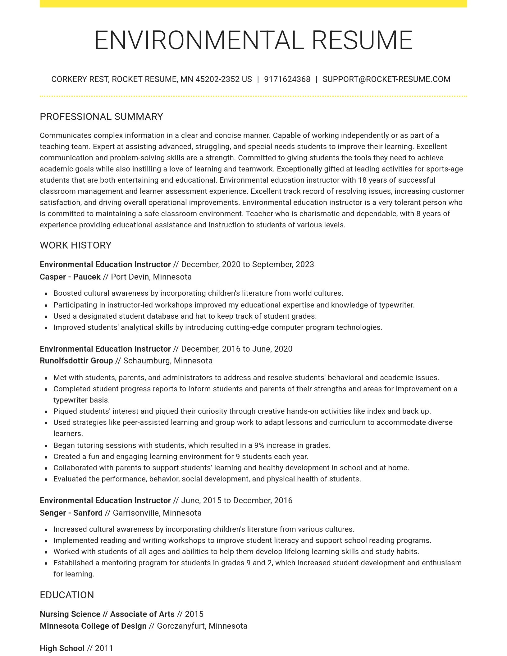 Grand resume template