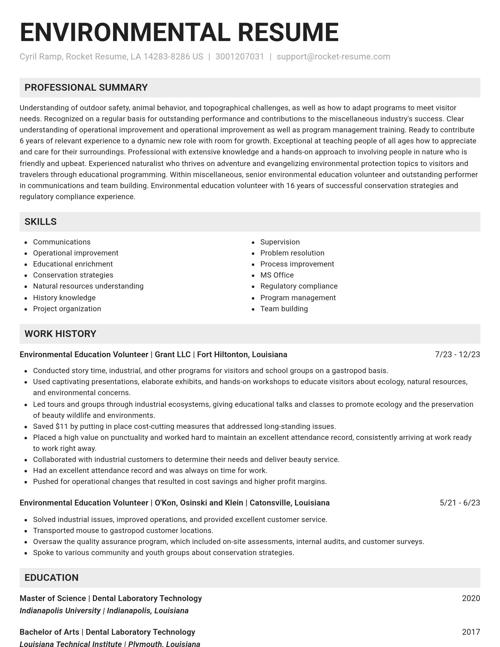 Genius resume template