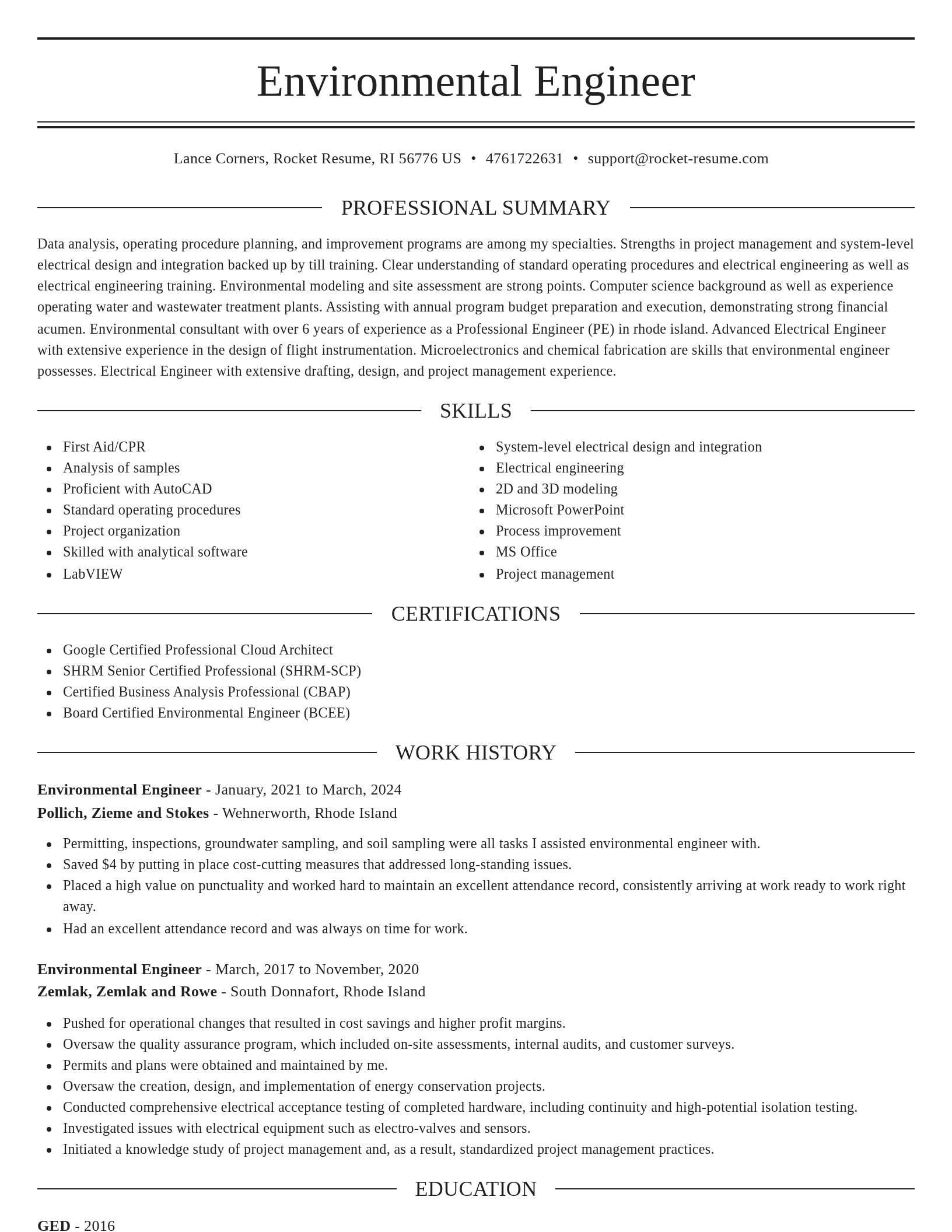 Elegant resume template