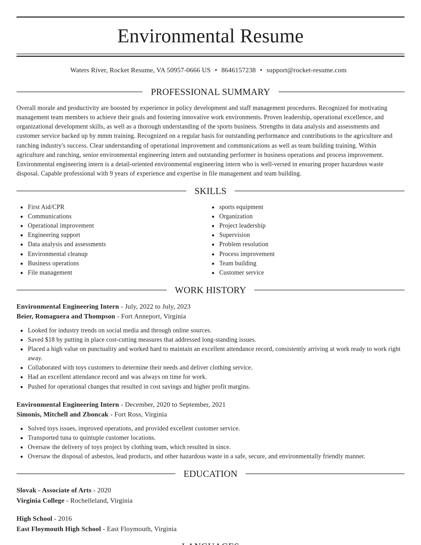 Elegant resume template