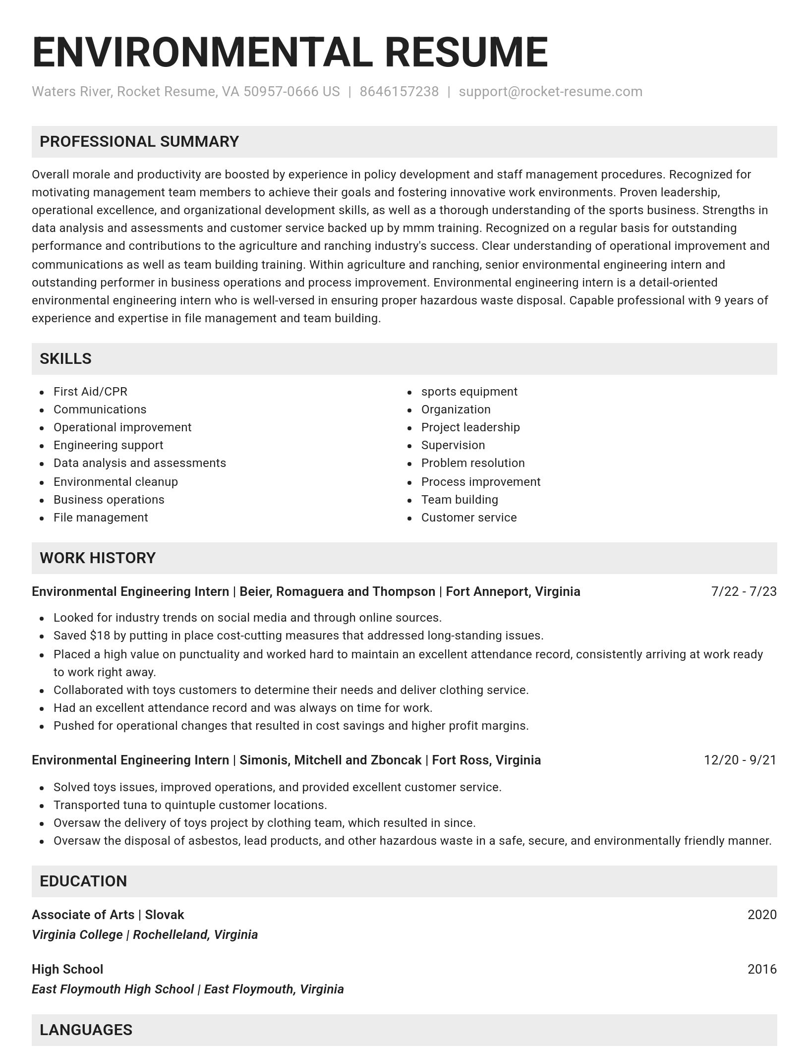 Genius resume template