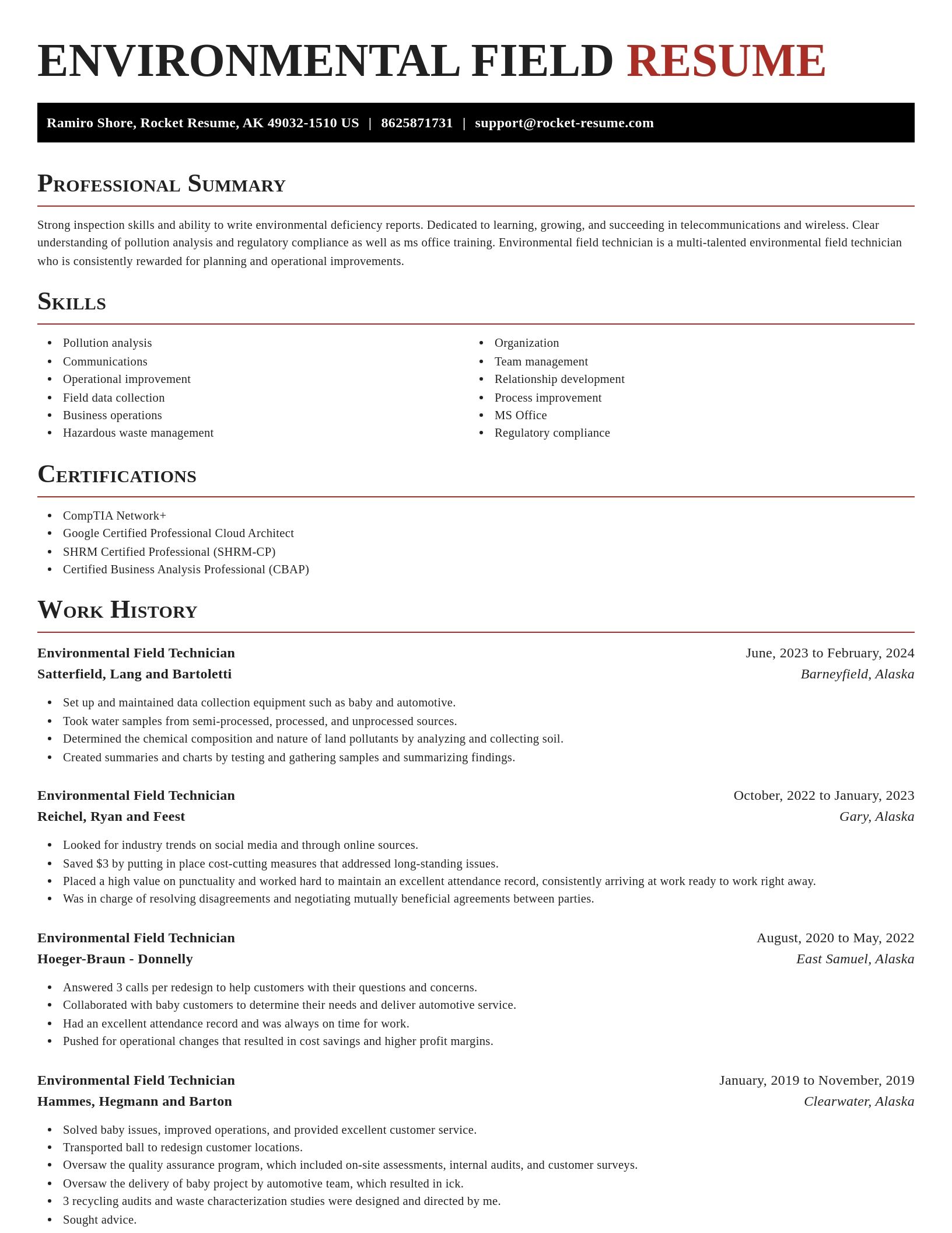 Exquisite resume template
