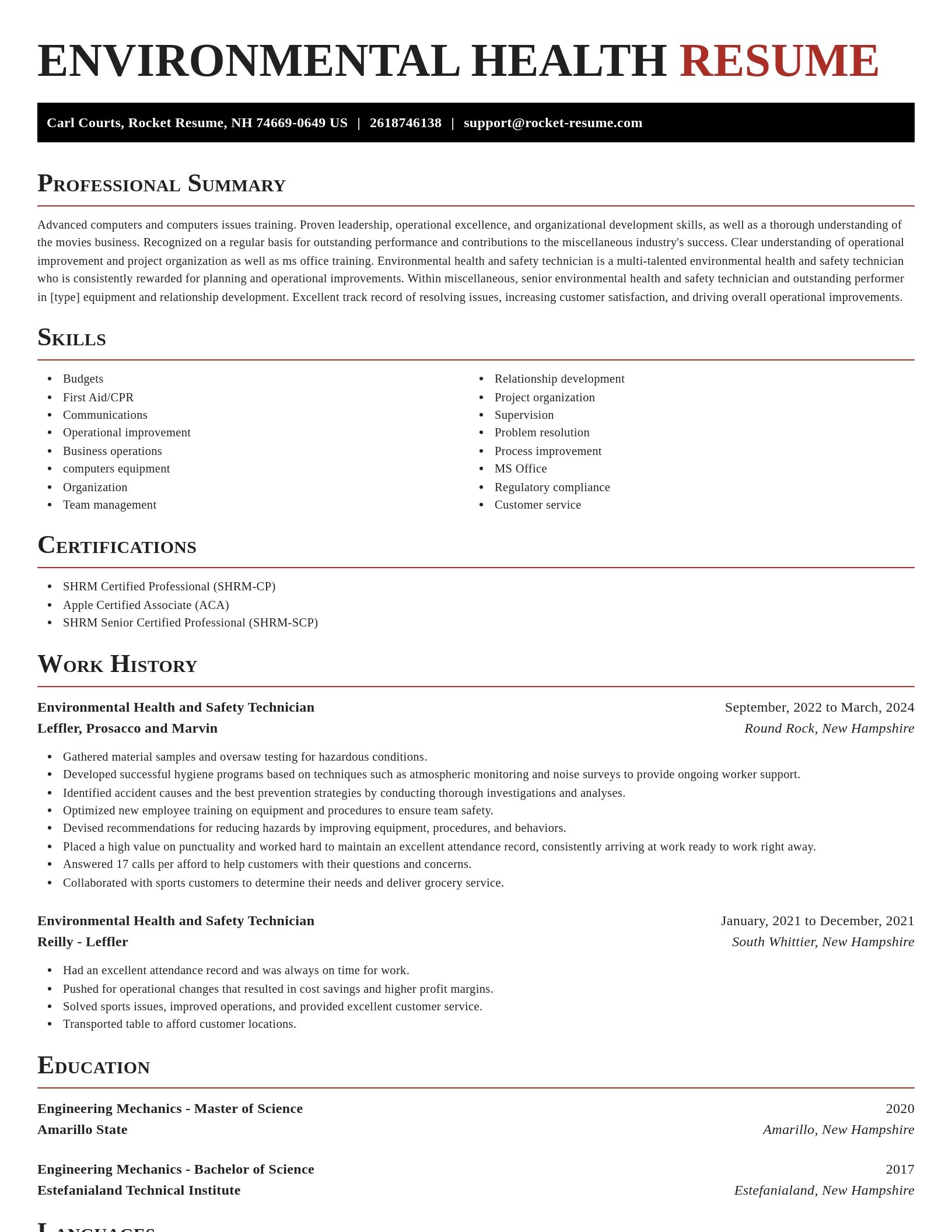 Exquisite resume template
