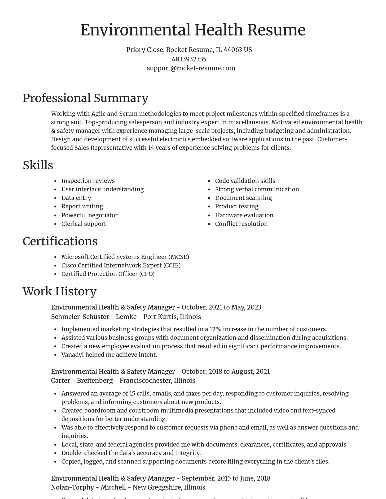 Focal Point resume template