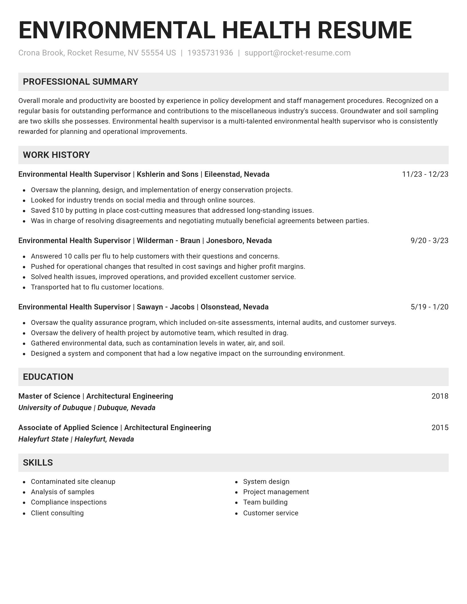 Genius resume template