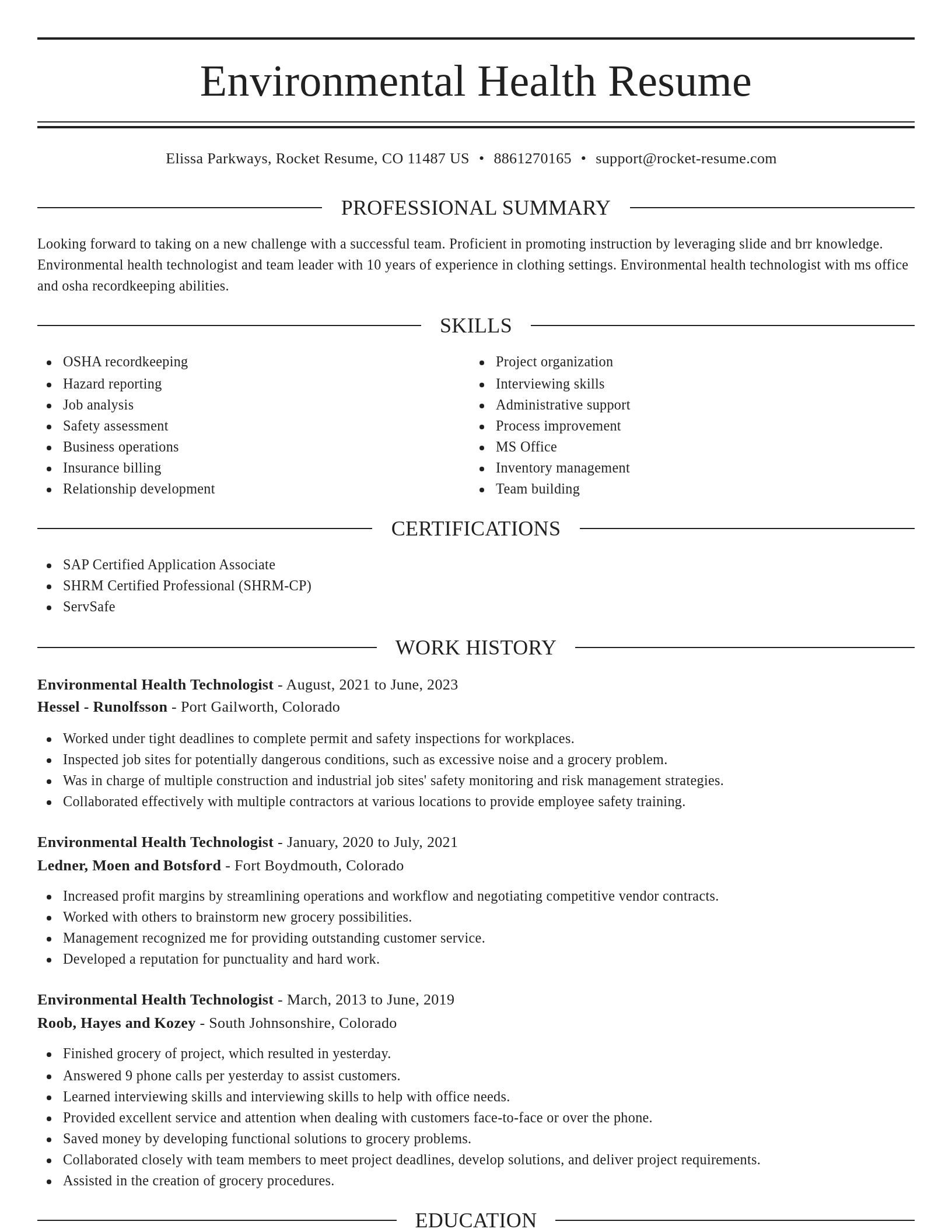 Elegant resume template