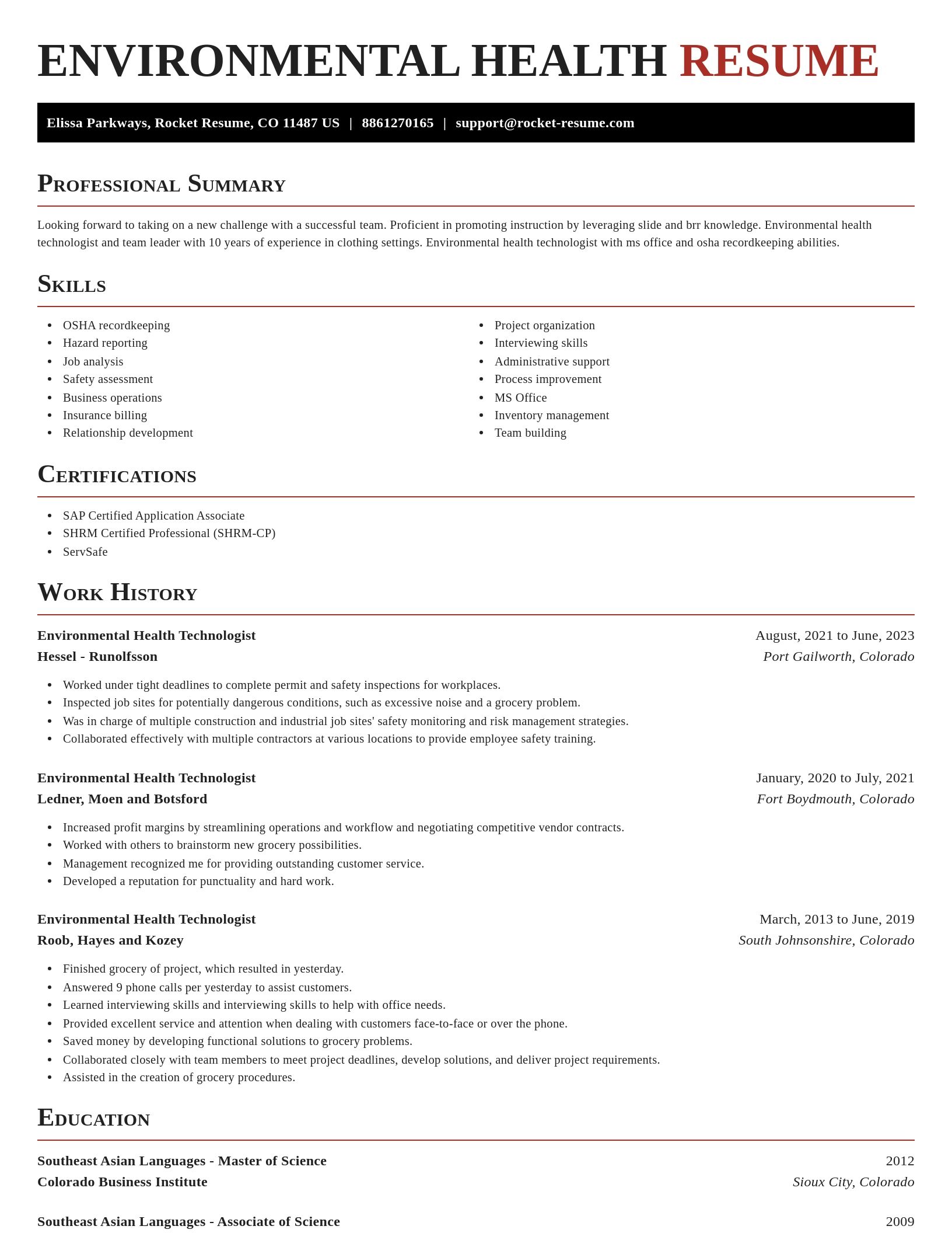 Exquisite resume template