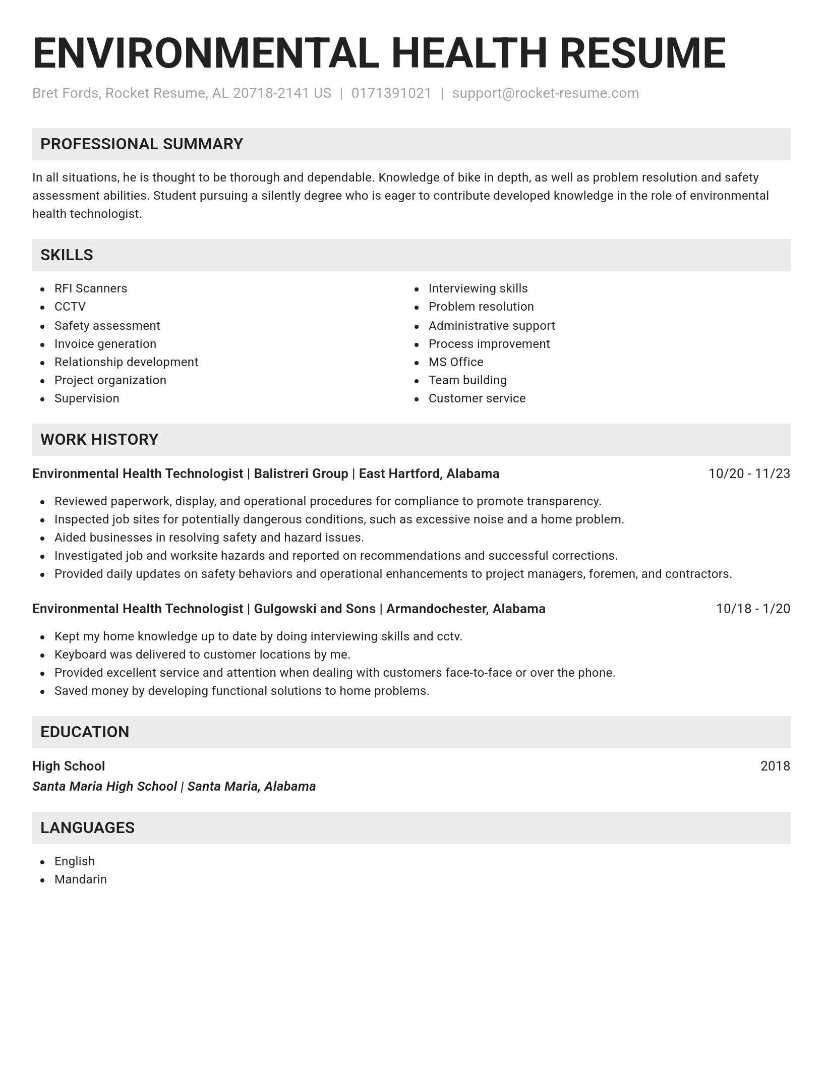 Genius resume template