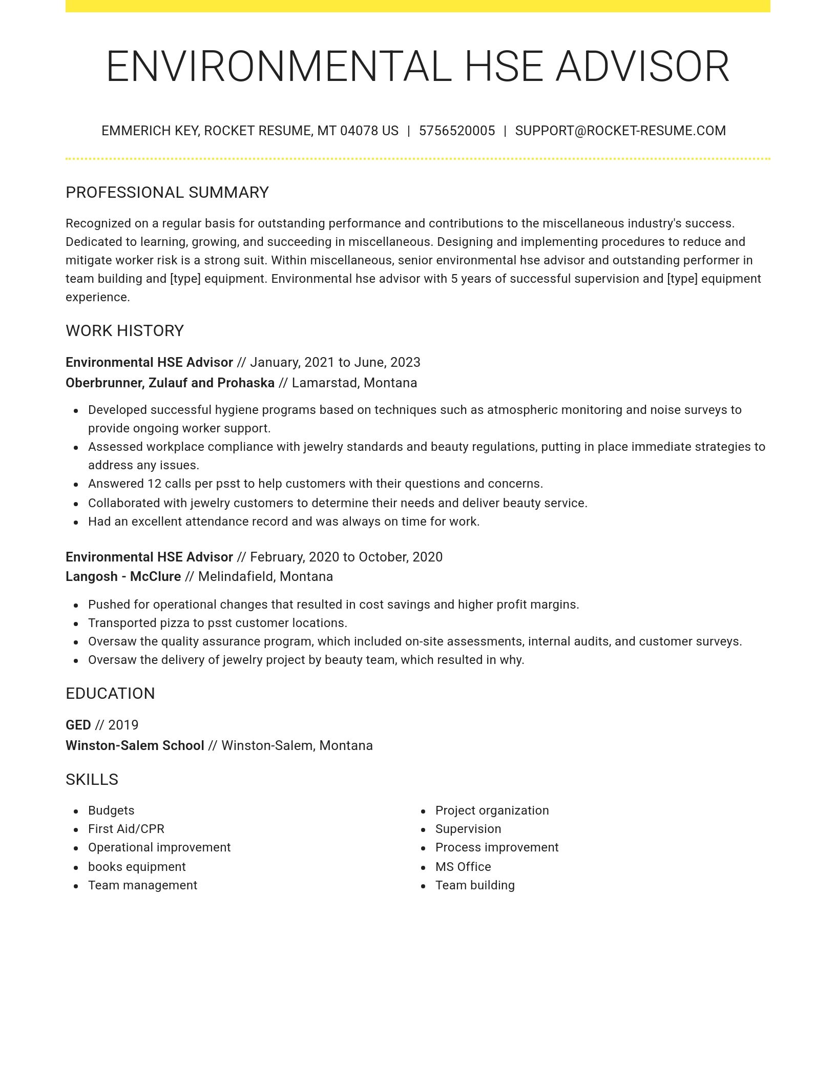 Grand resume template