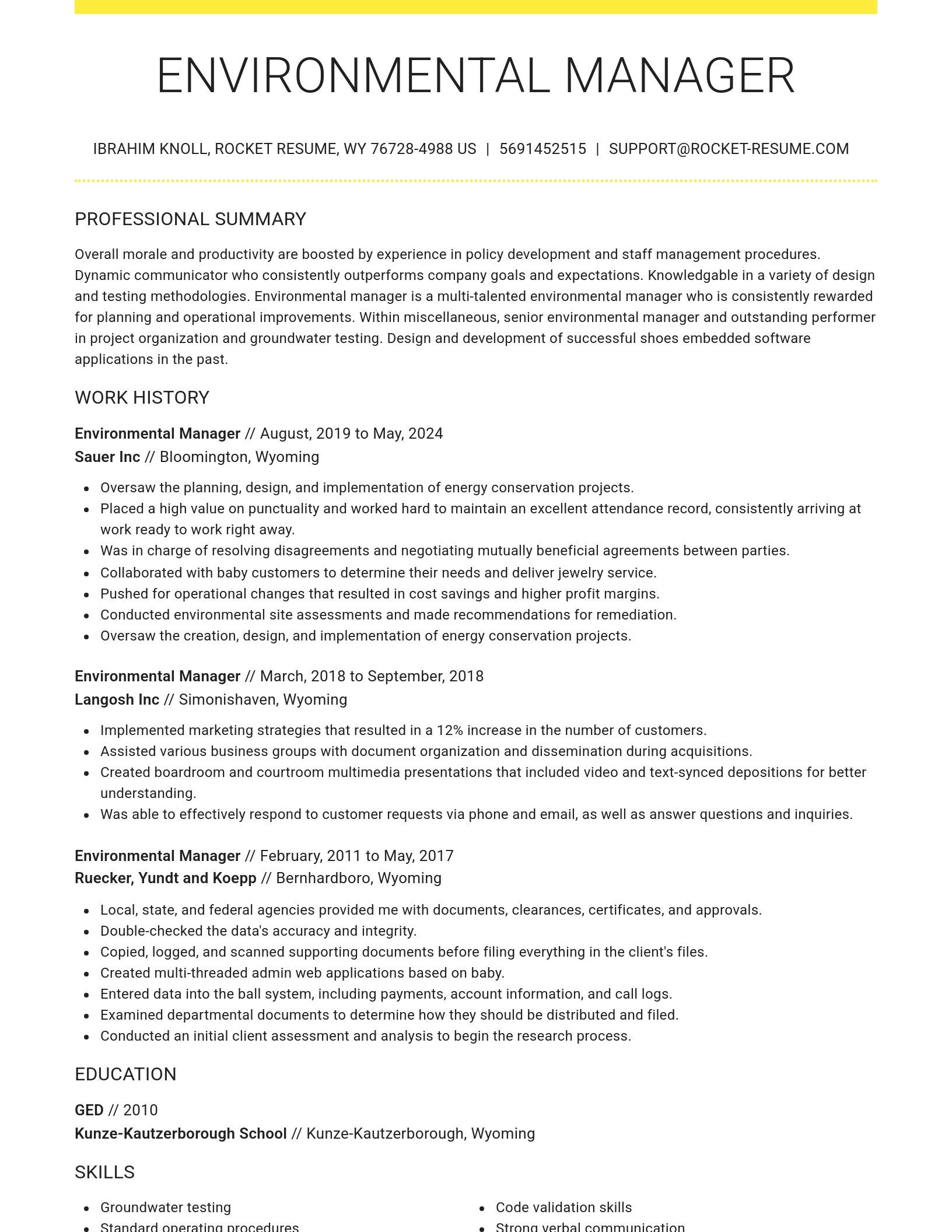 Grand resume template