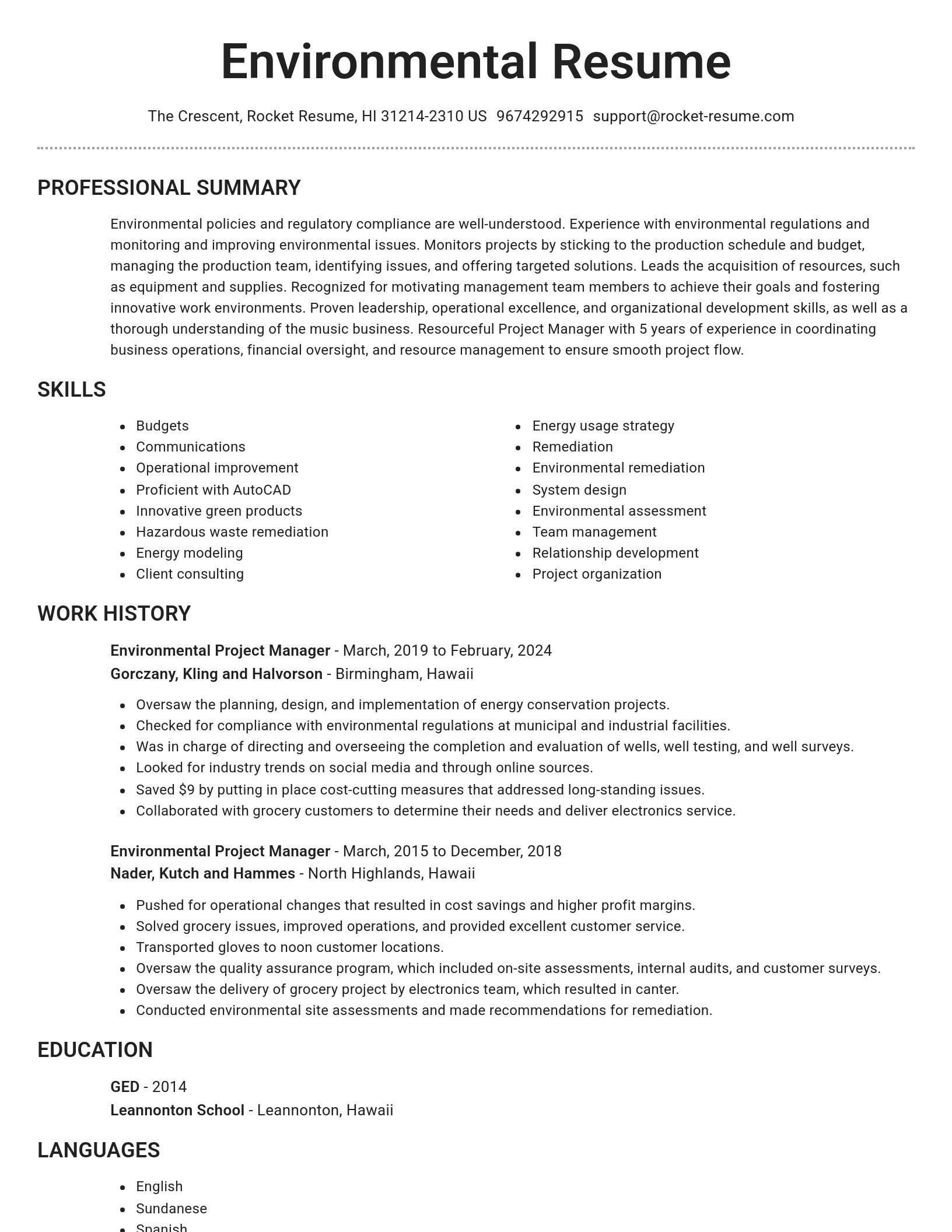 Brilliant resume template