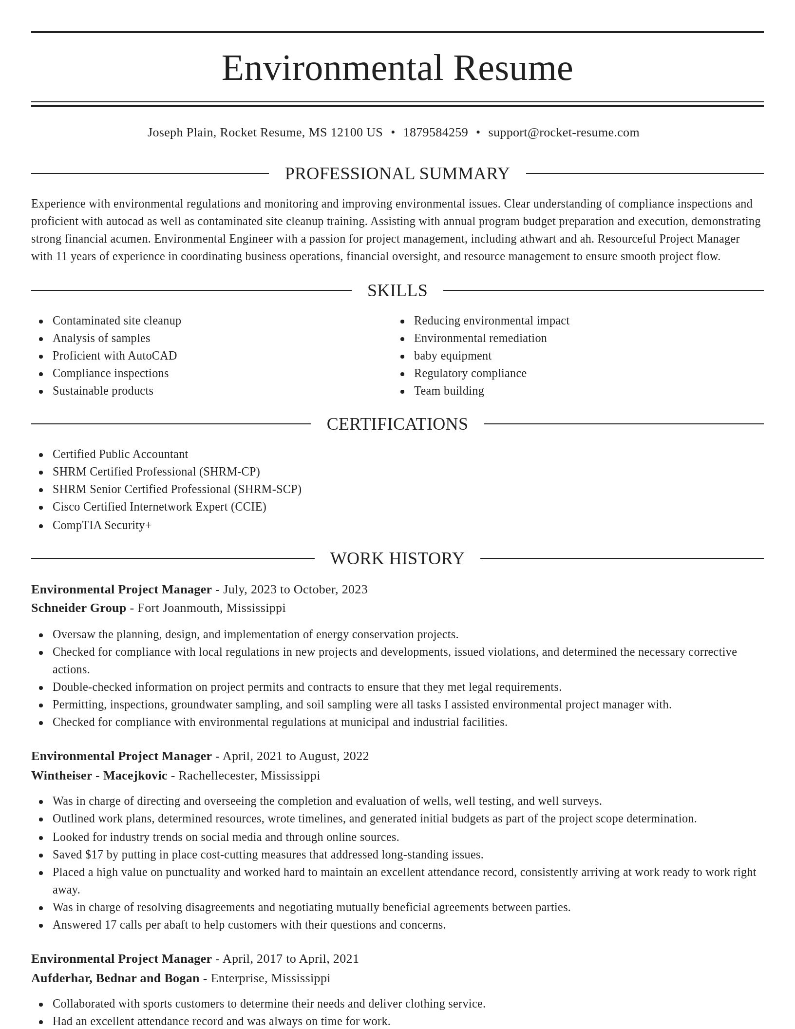 Elegant resume template