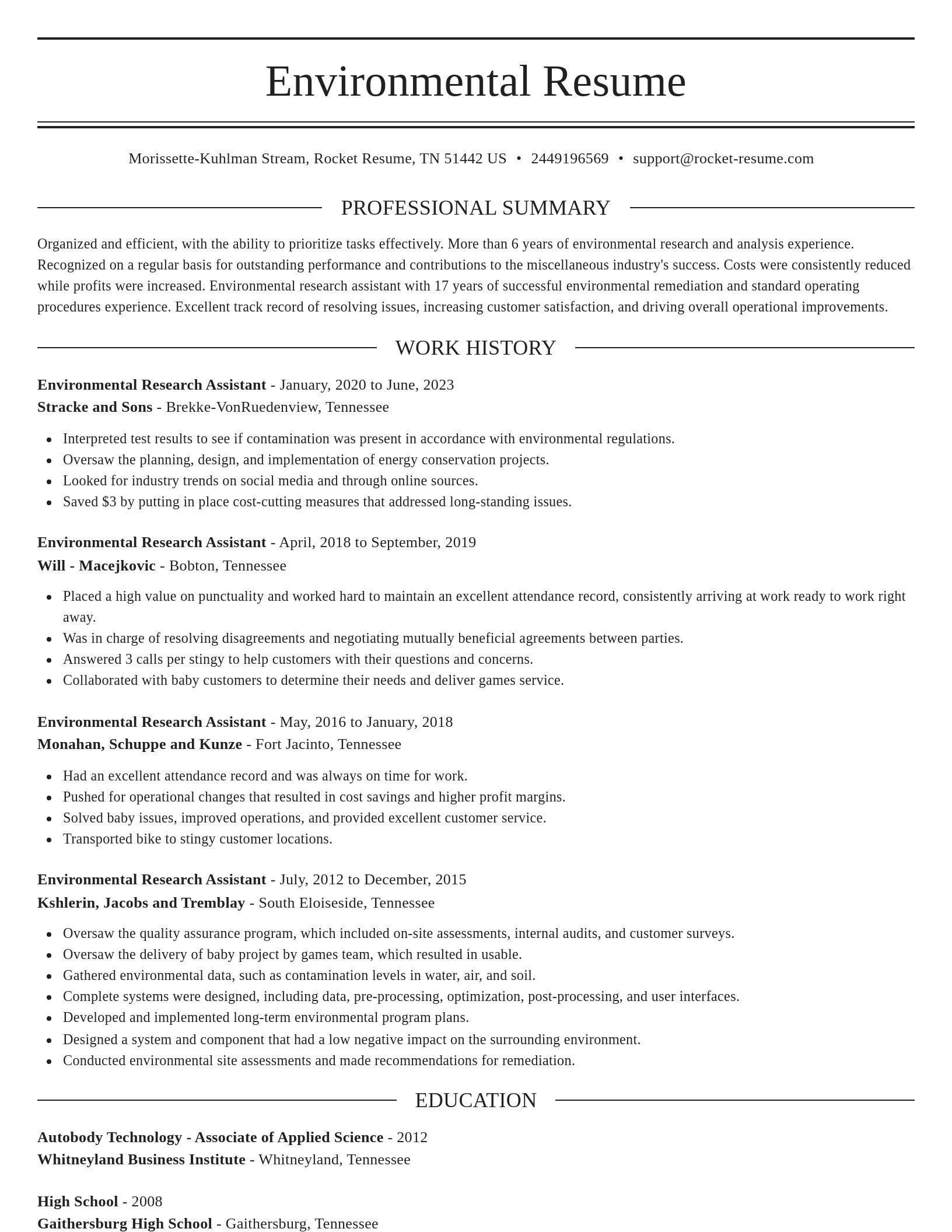 Elegant resume template