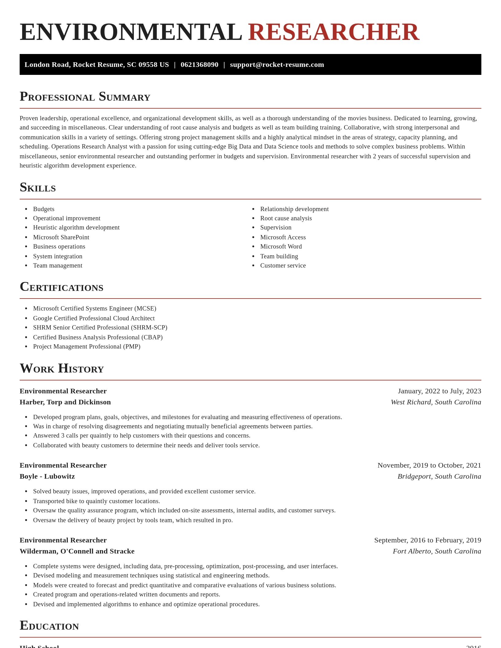 Exquisite resume template