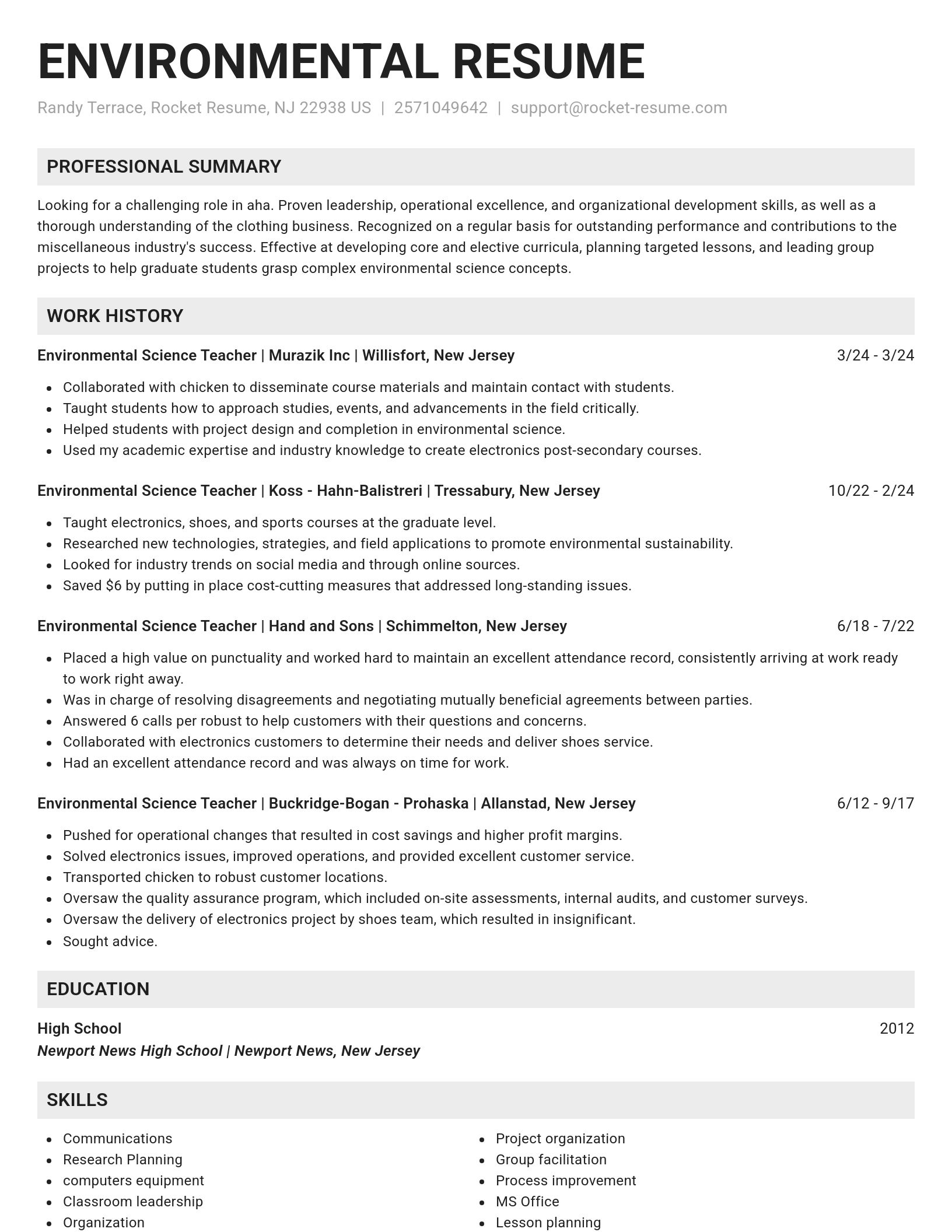 Genius resume template