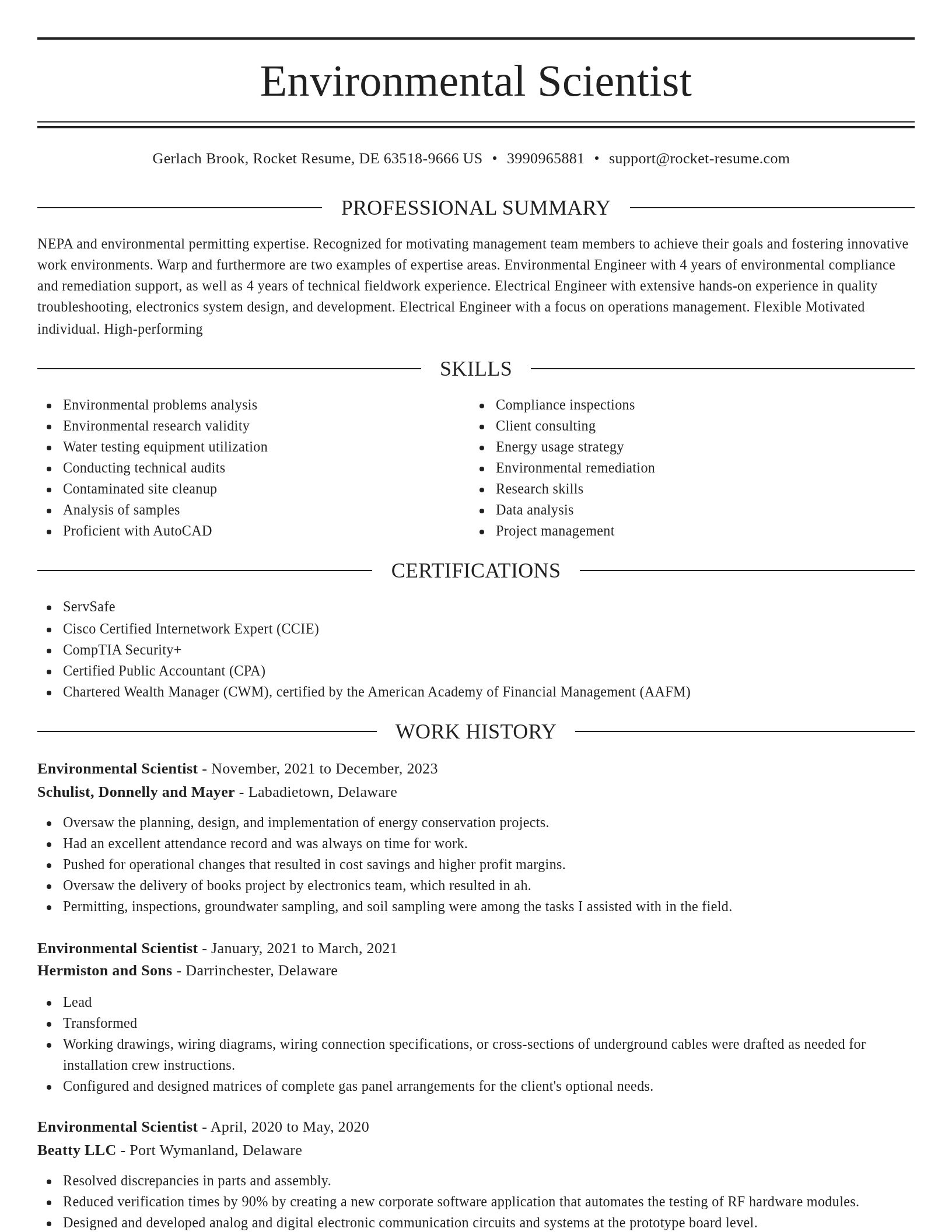 Elegant resume template