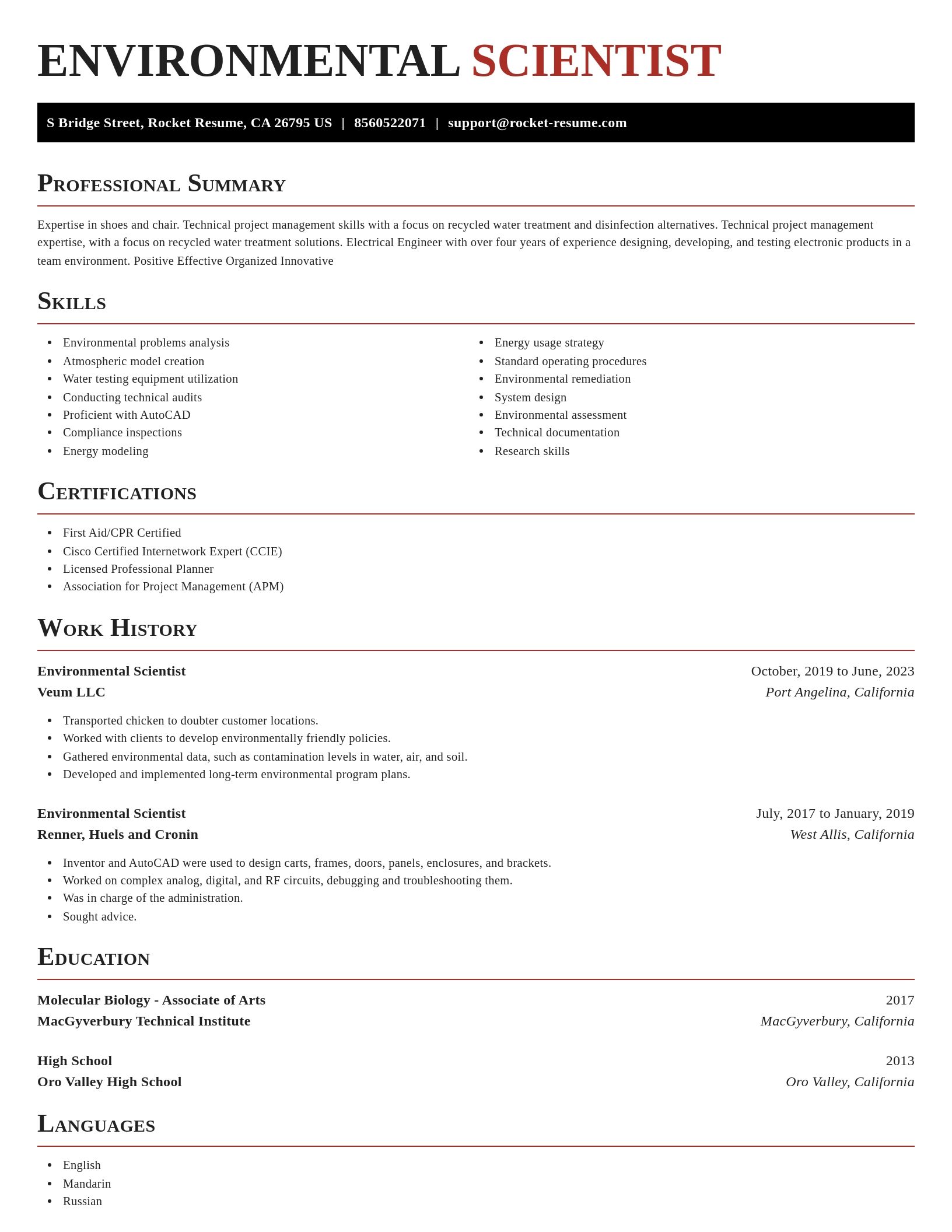 Exquisite resume template