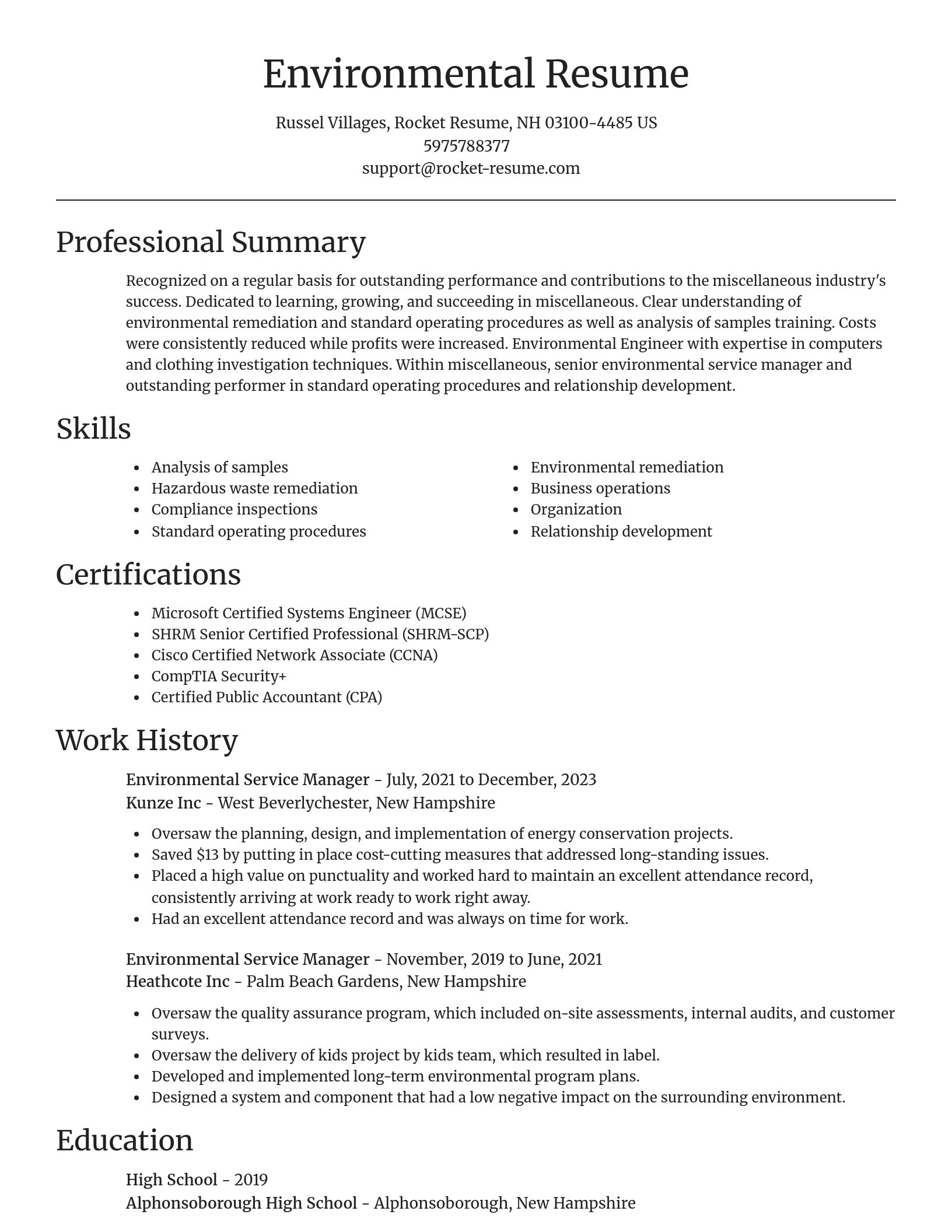 Focal Point resume template
