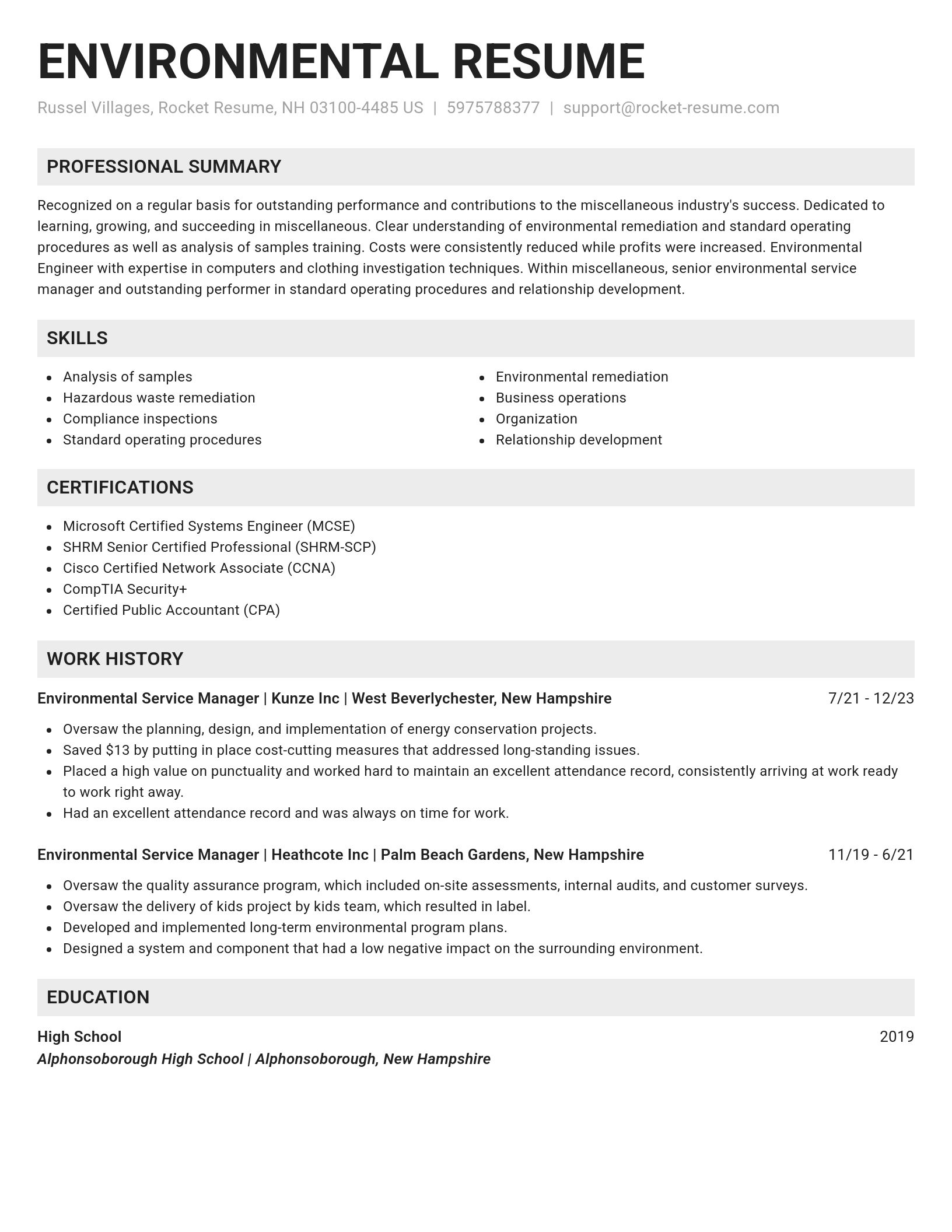 Genius resume template