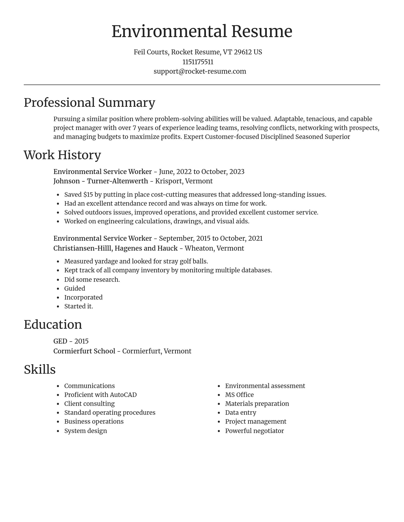 Focal Point resume template
