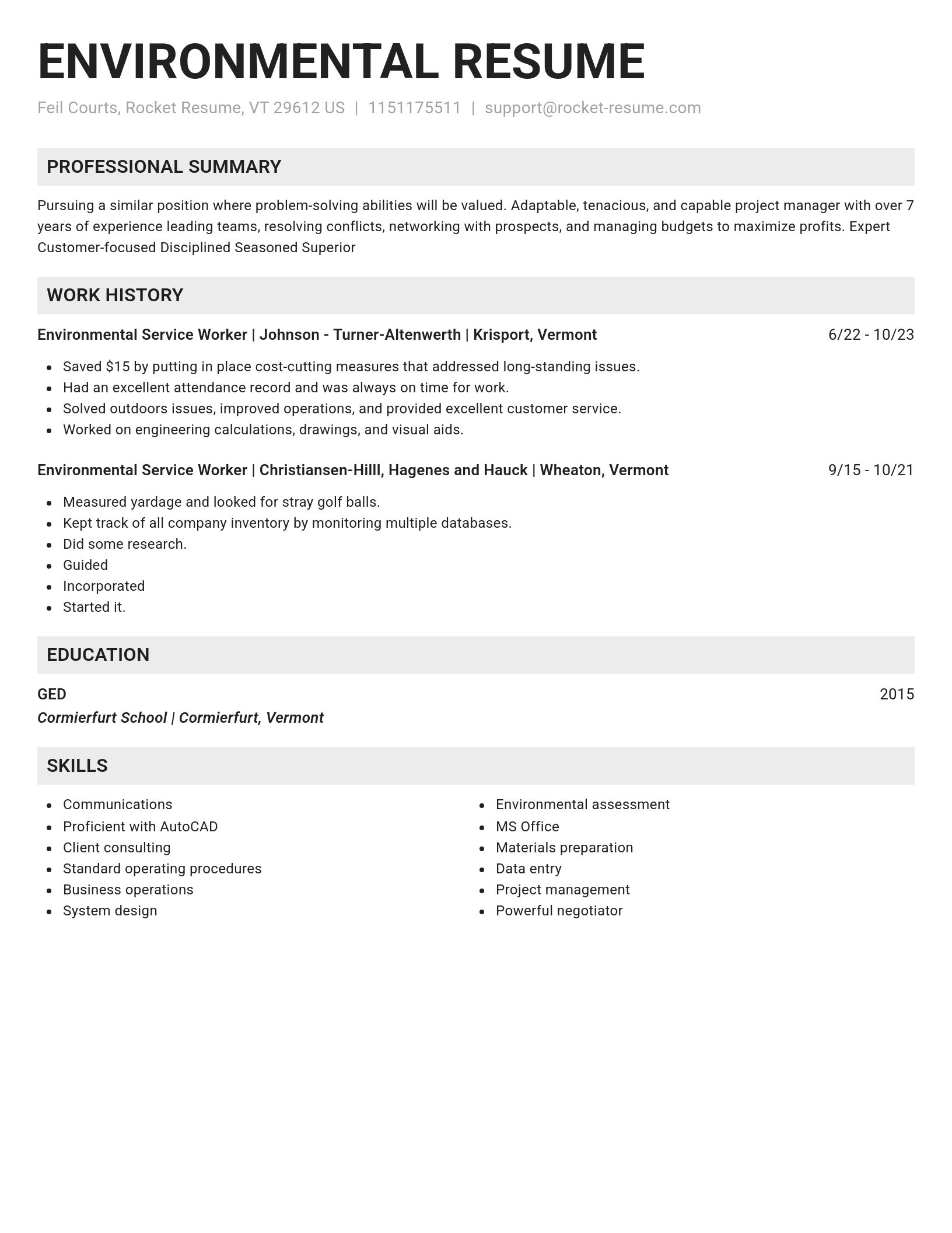 Genius resume template