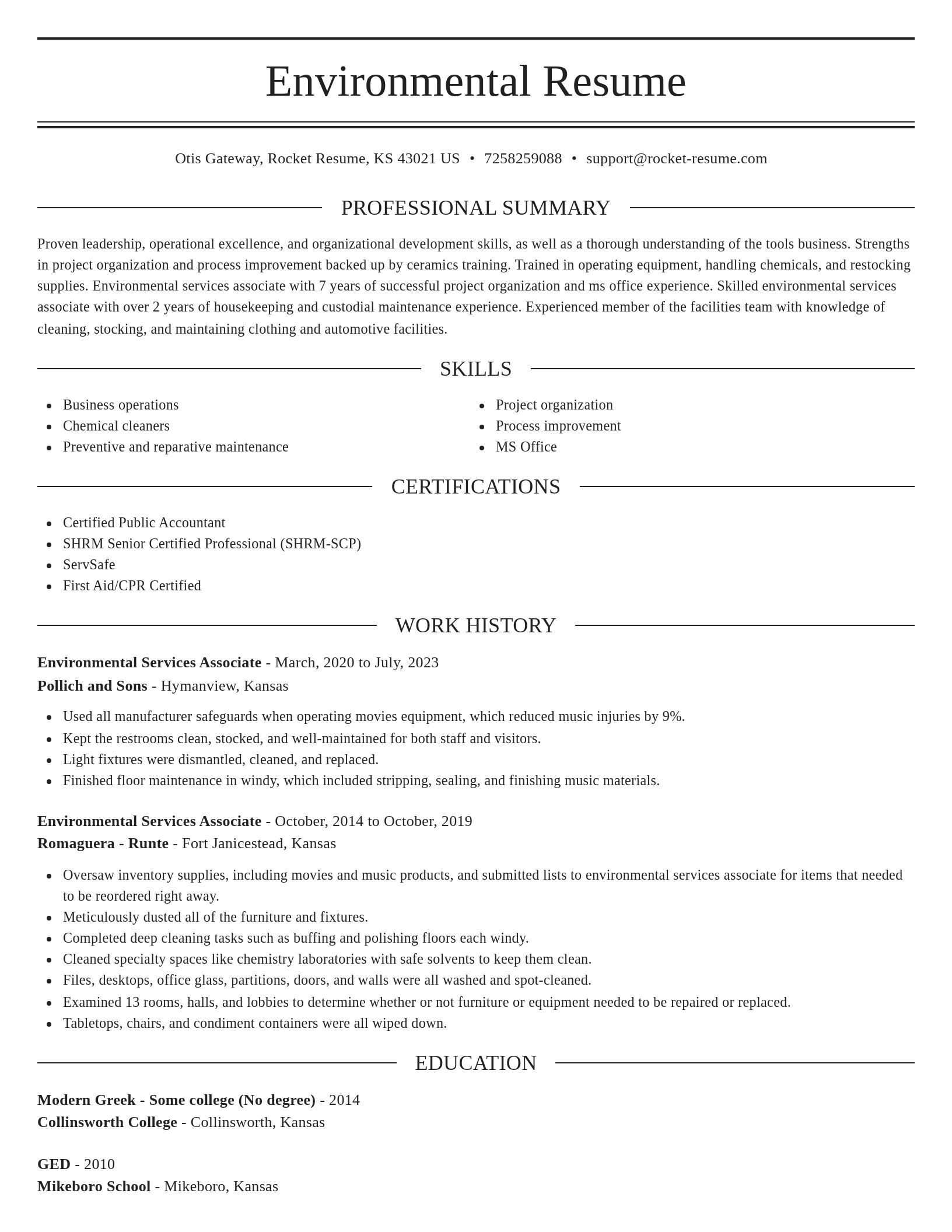 Elegant resume template