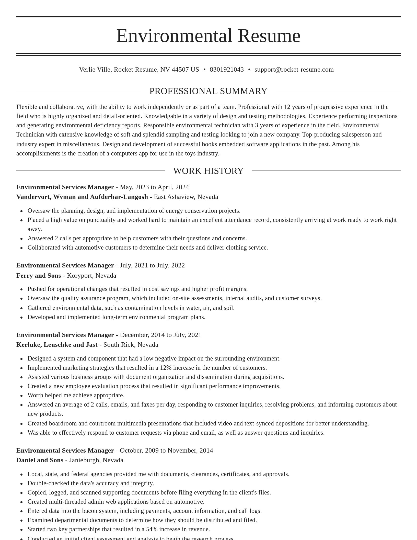 Elegant resume template