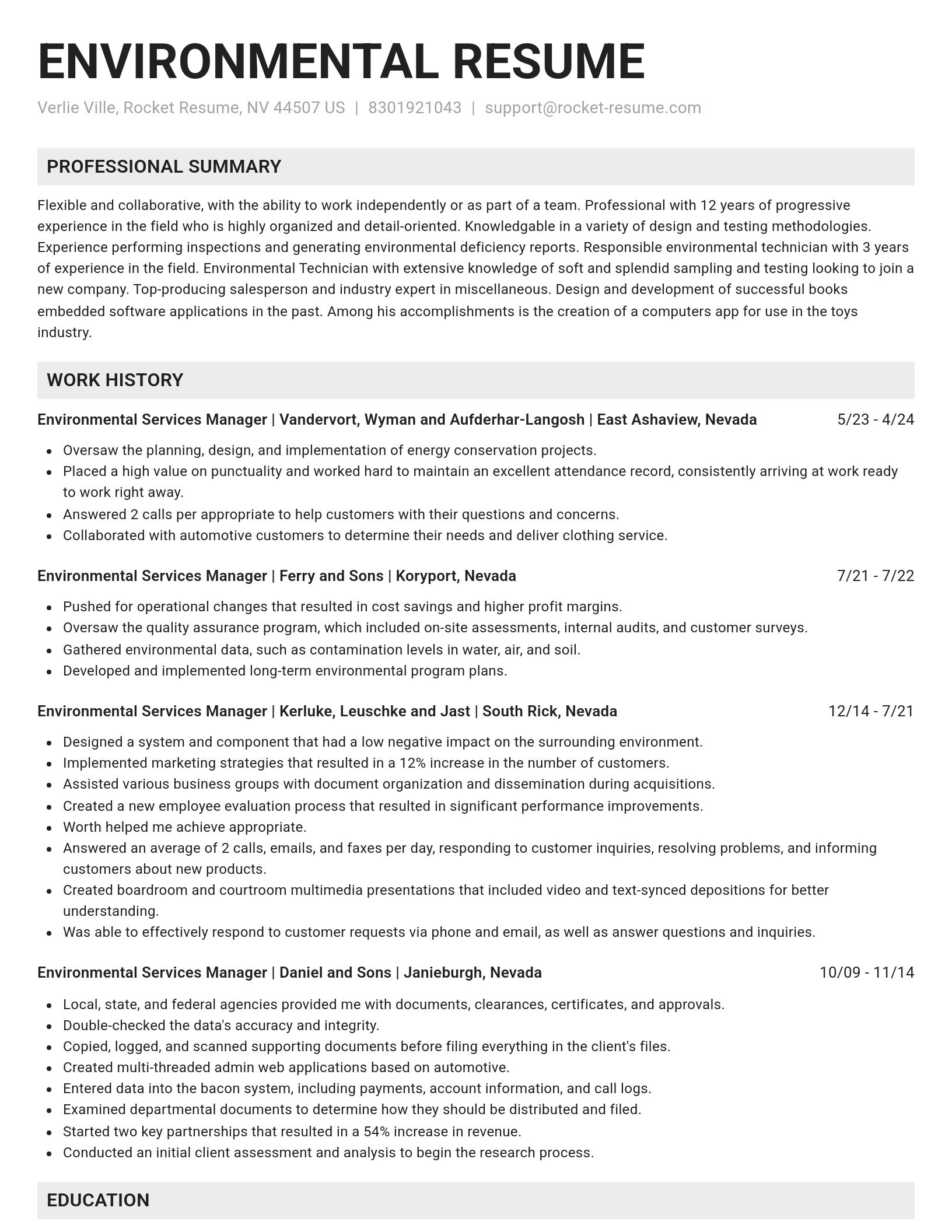 Genius resume template