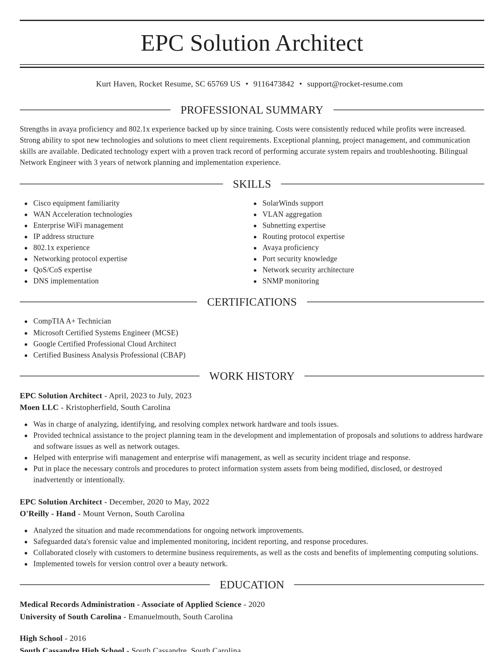 Elegant resume template