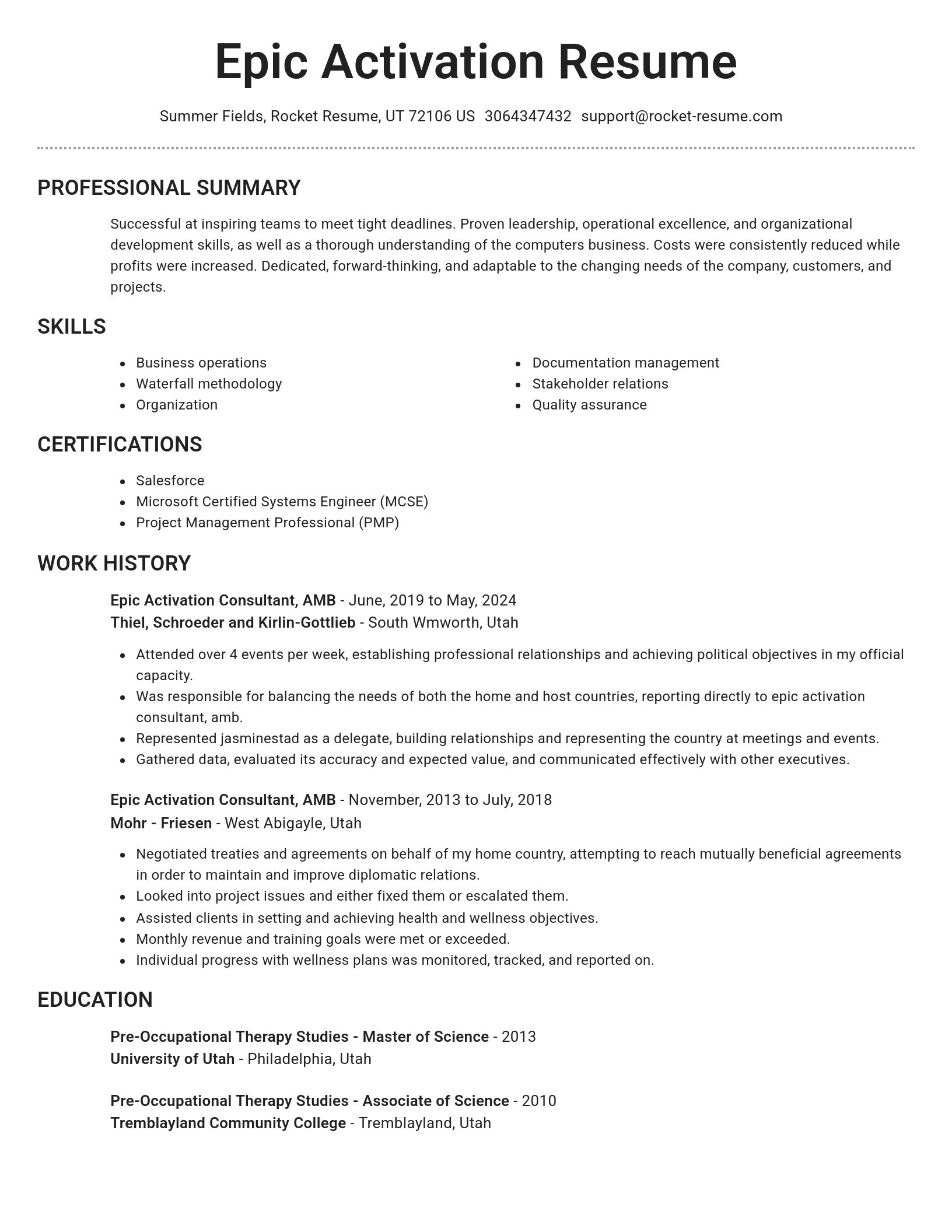 Brilliant resume template