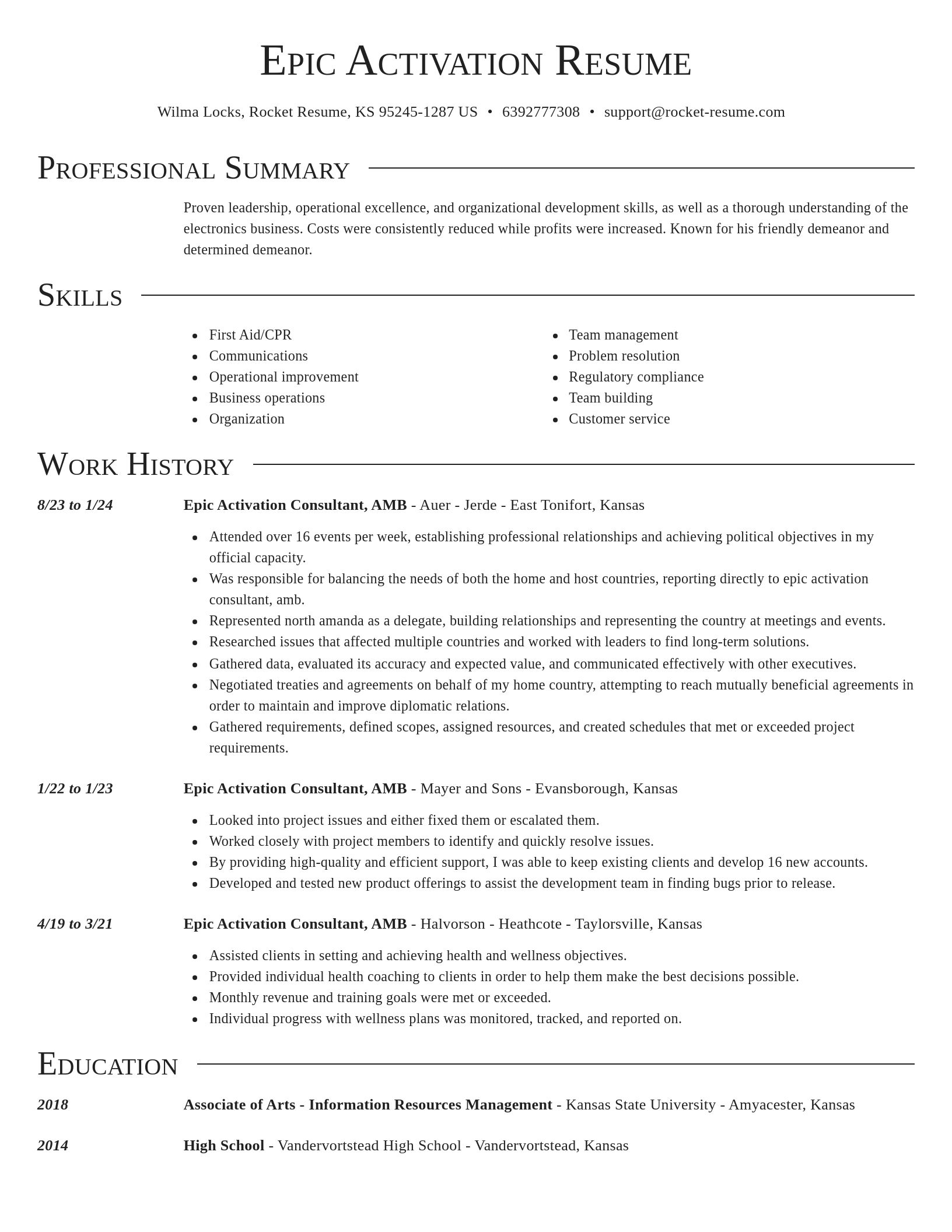 Director resume template
