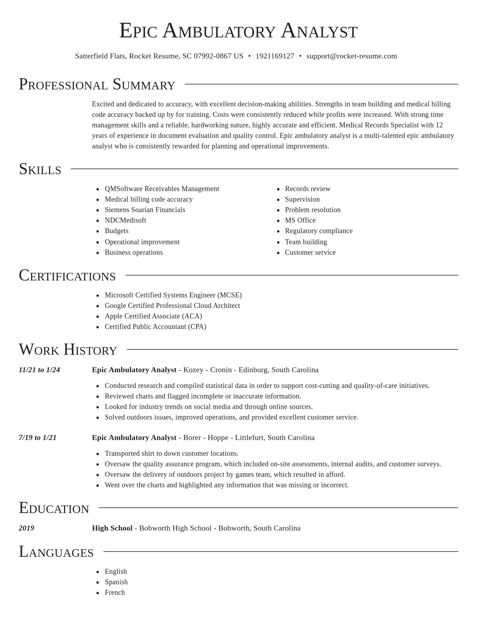 Director resume template