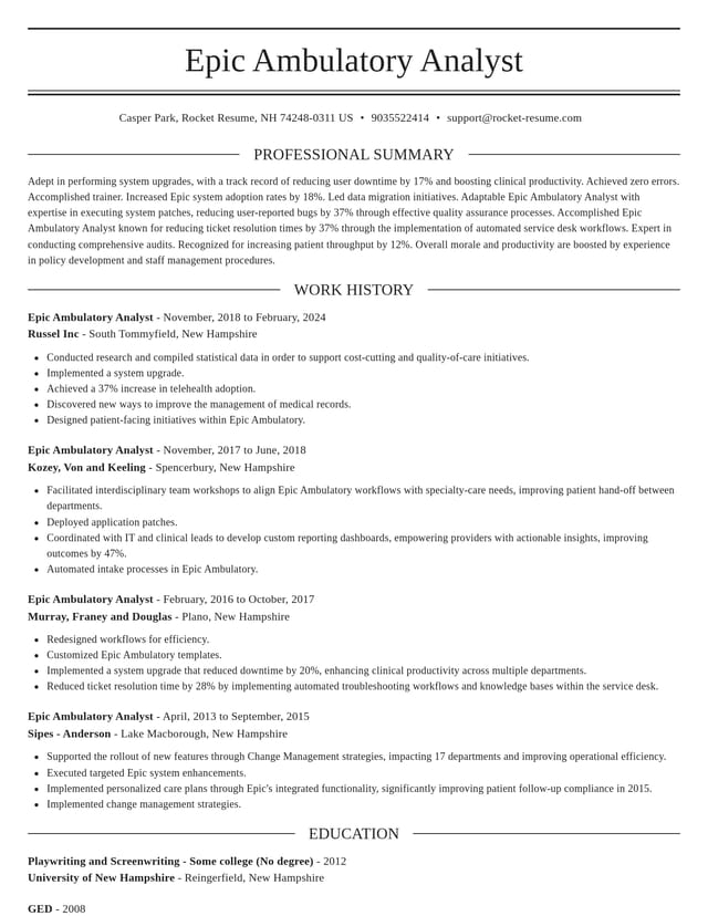 Elegant resume template