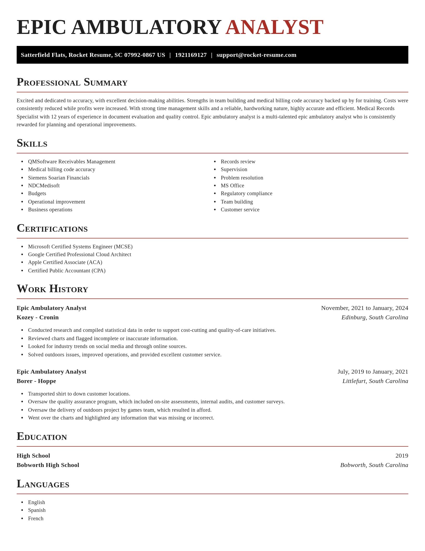 Exquisite resume template