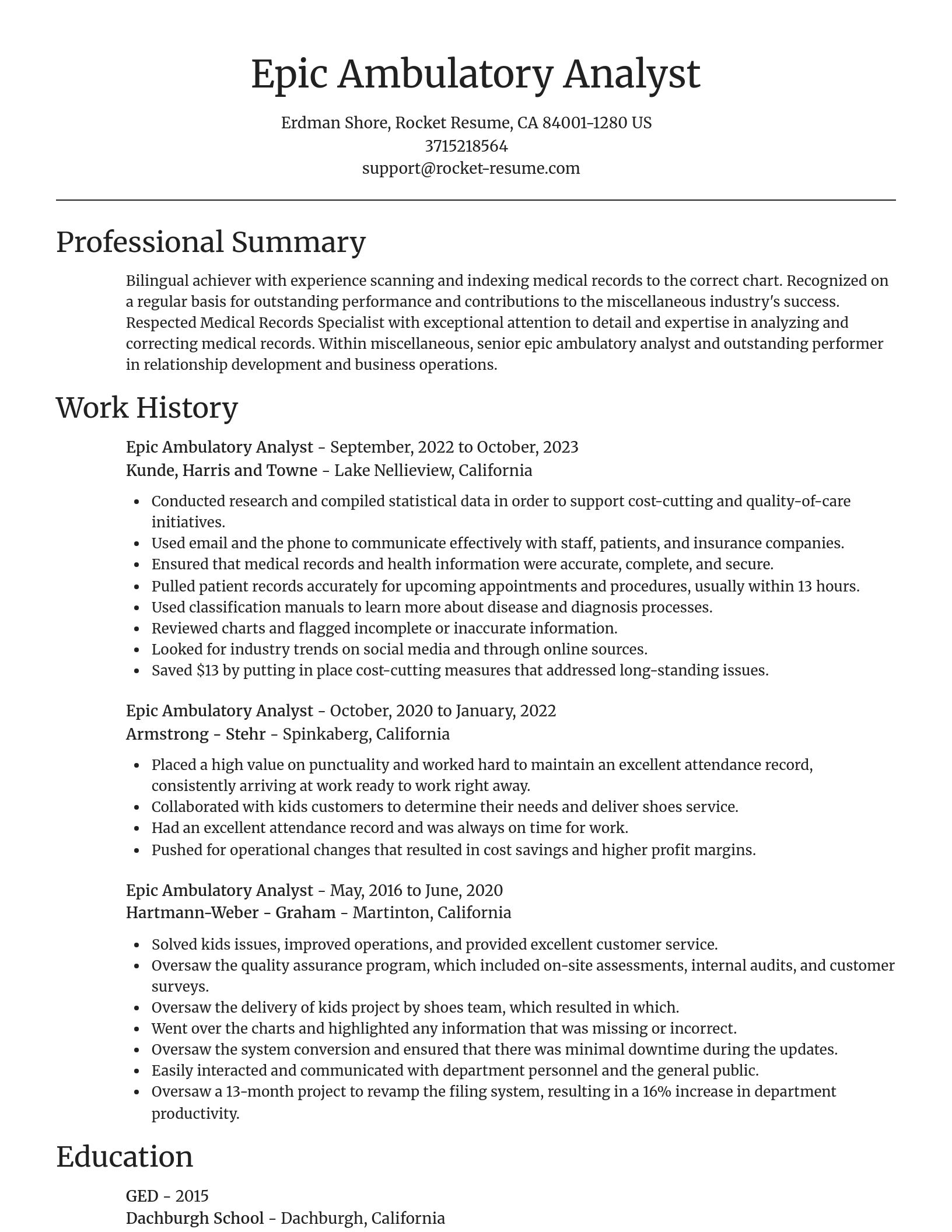 Focal Point resume template