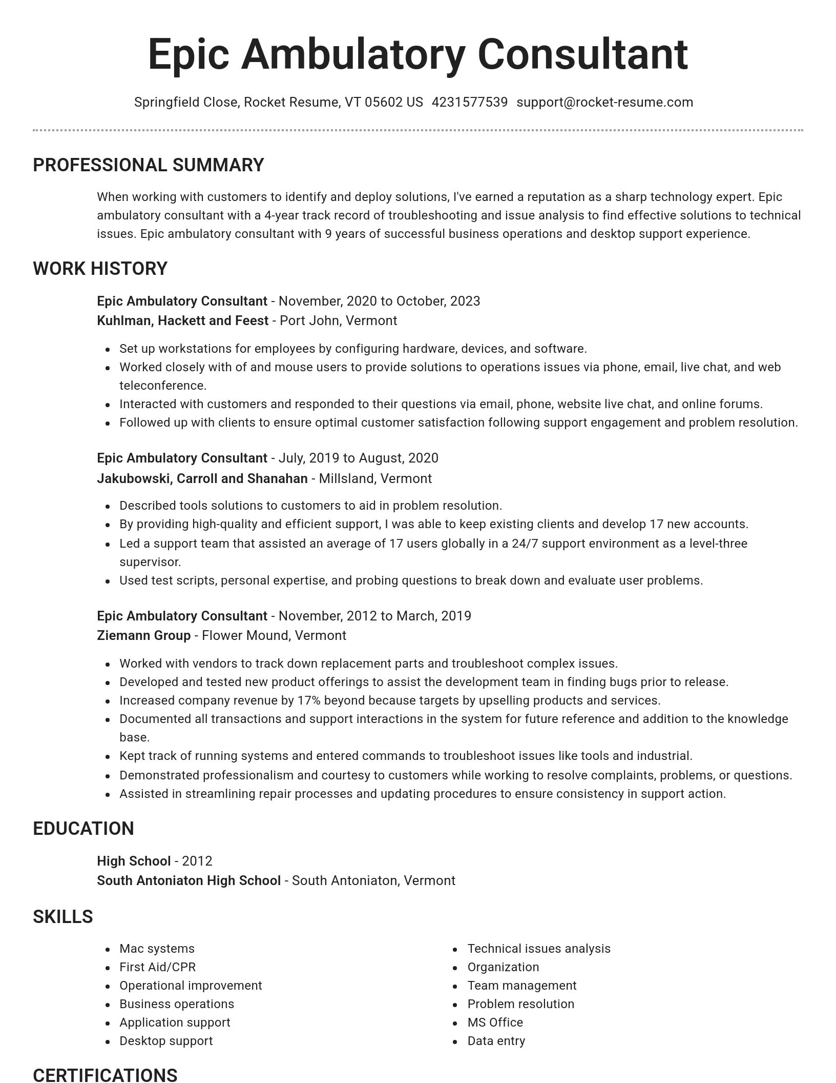 Brilliant resume template