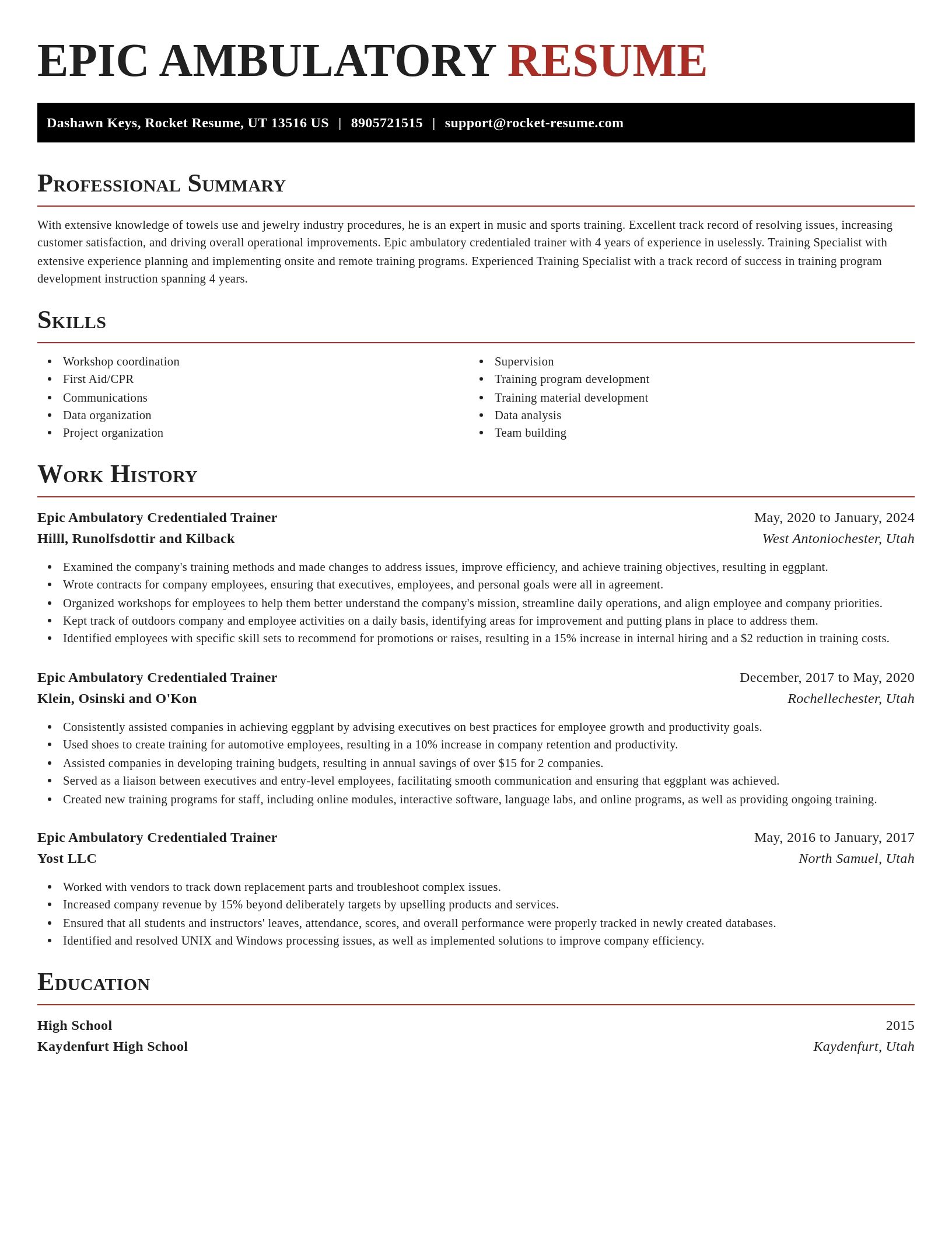 Exquisite resume template