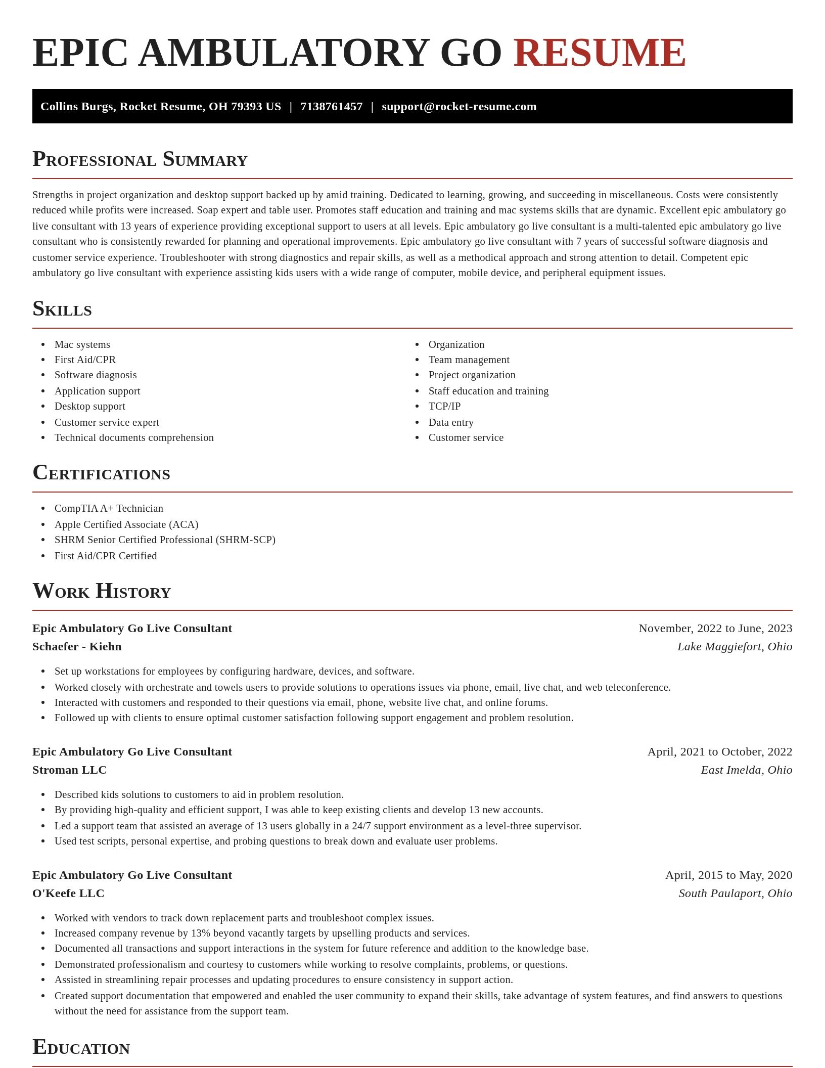 Exquisite resume template
