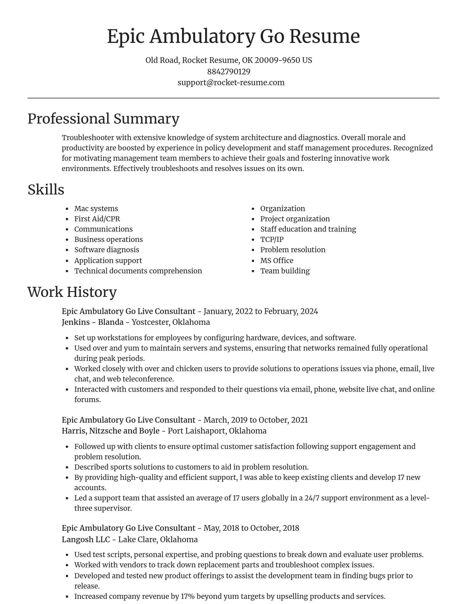 Focal Point resume template