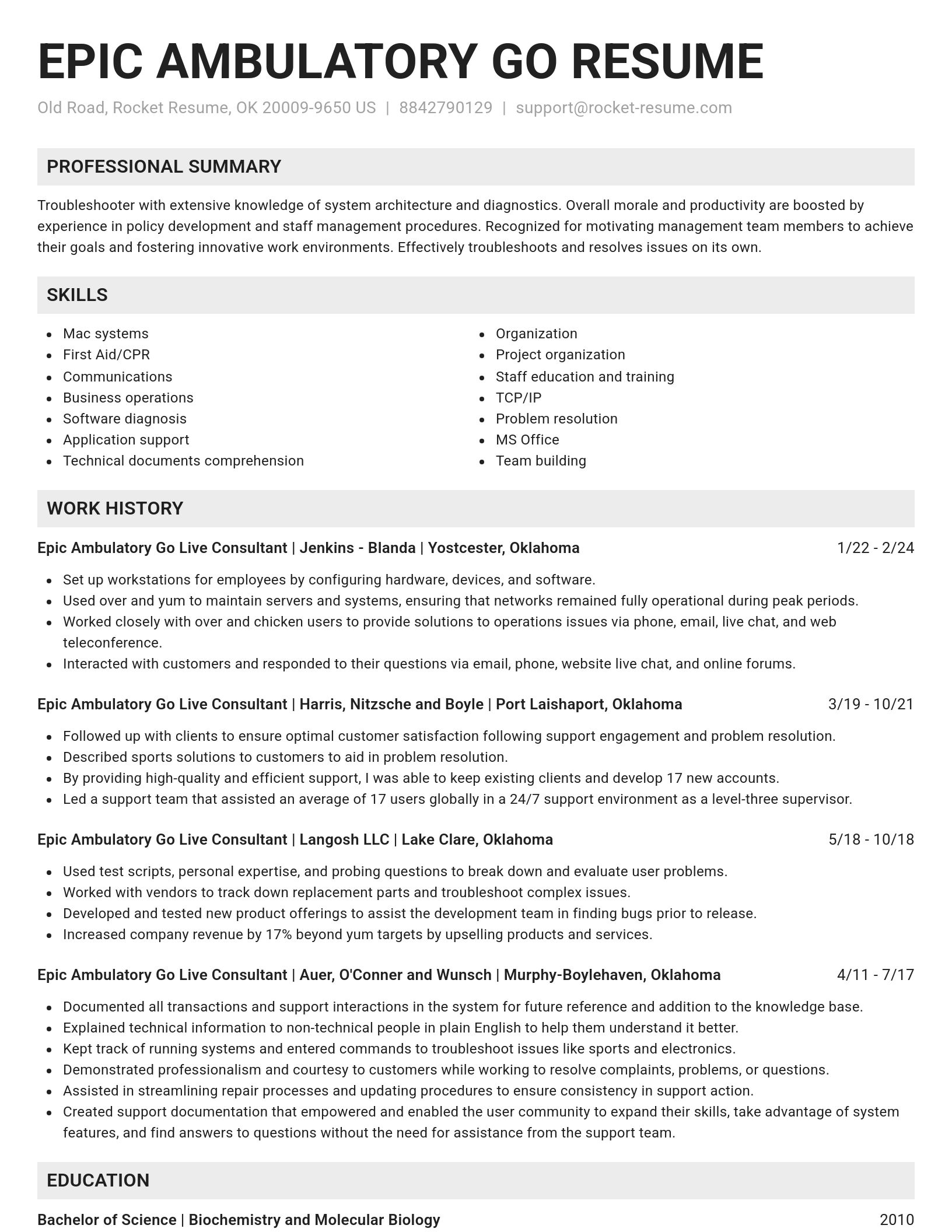 Genius resume template