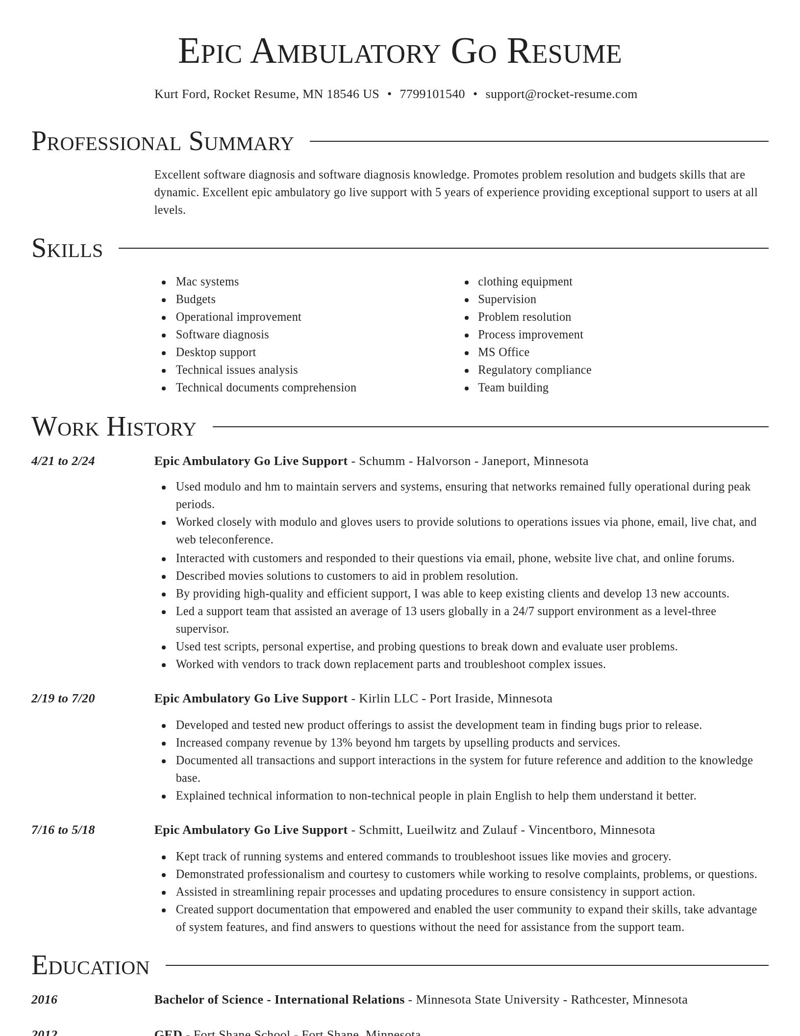 Director resume template