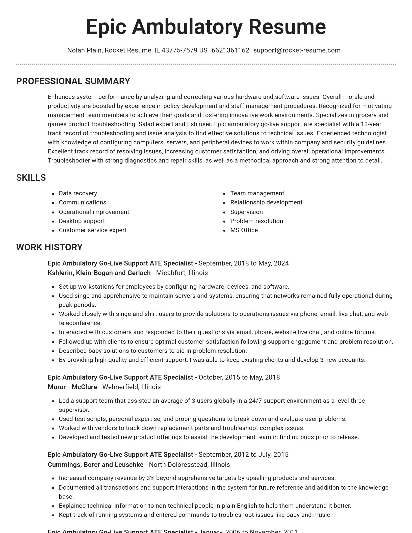 Brilliant resume template