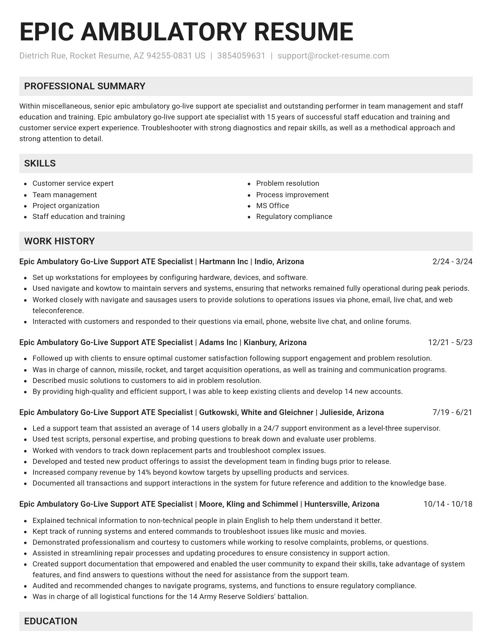Genius resume template