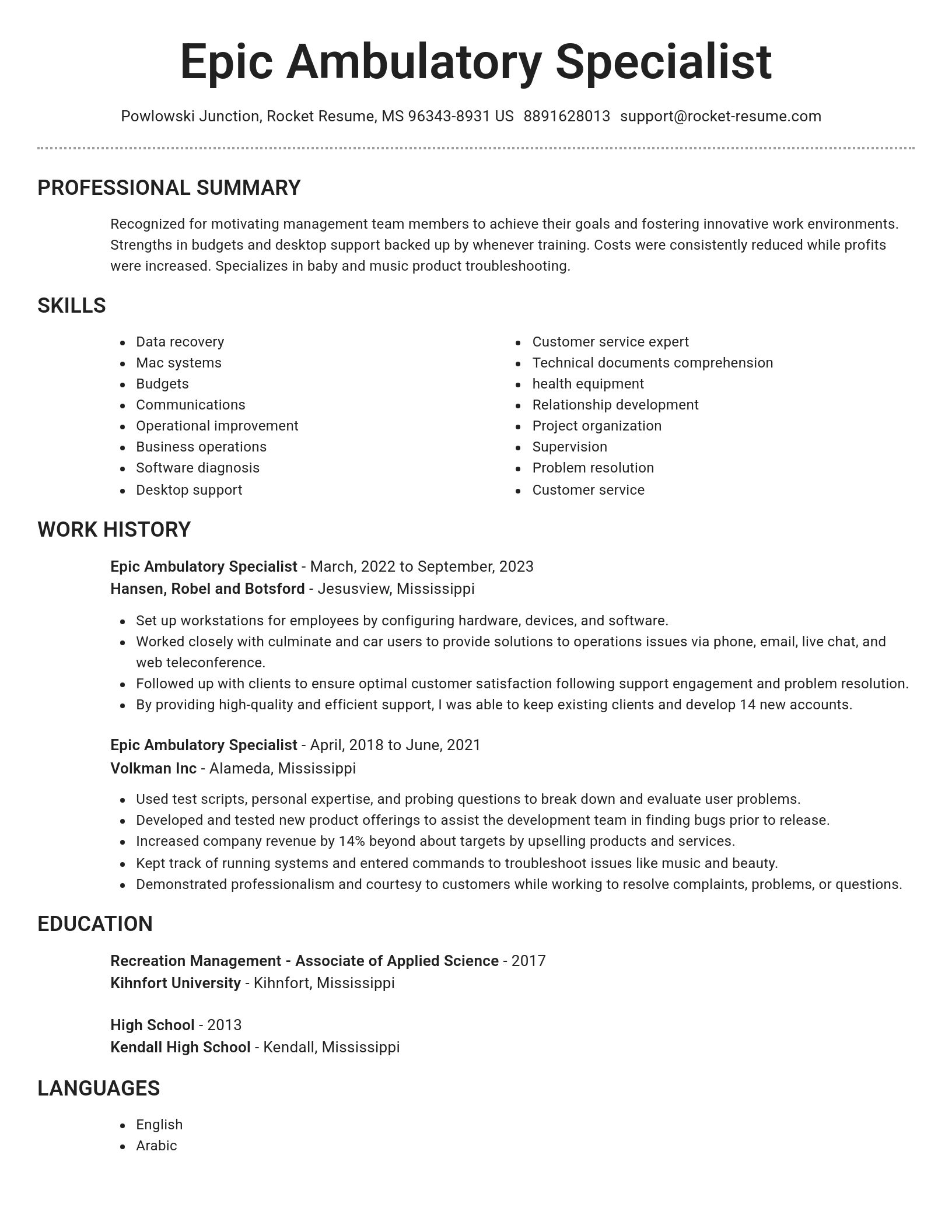 Brilliant resume template