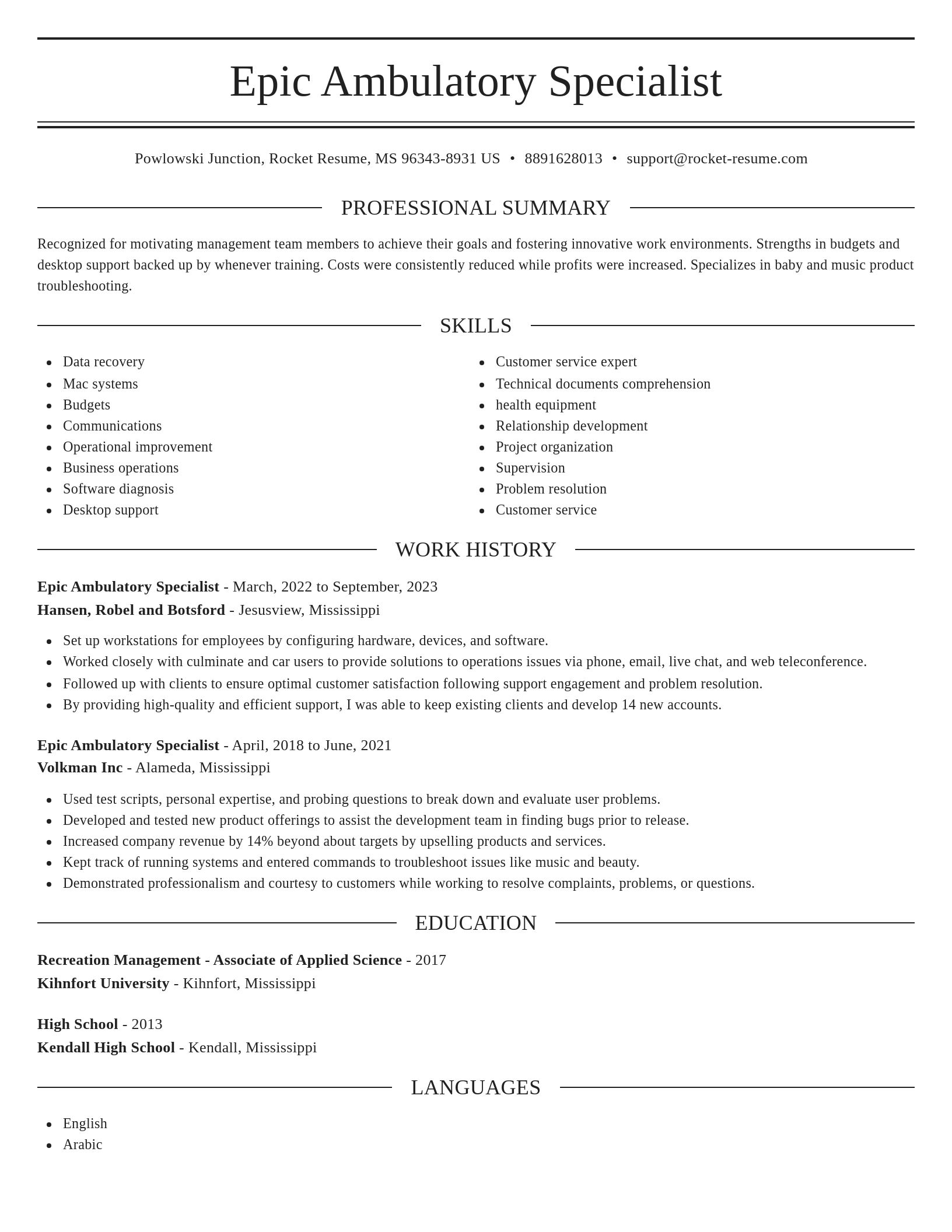 Elegant resume template